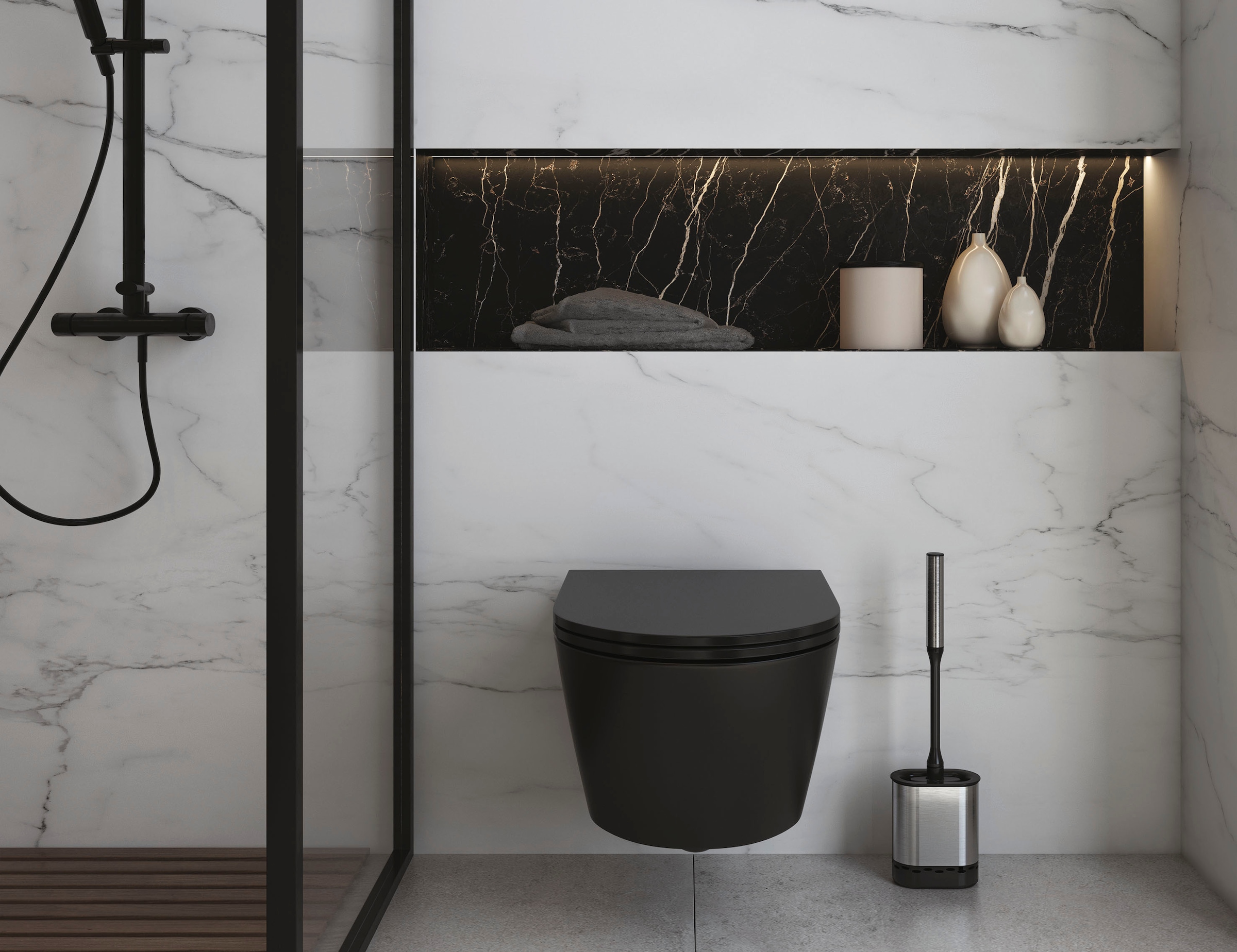 Metaltex WC-Reinigungsbürste »Cleany«, aus Edelstahl-Kunststoff-Silikon, WC  Bürste flach Inox online kaufen | mit 3 Jahren XXL Garantie