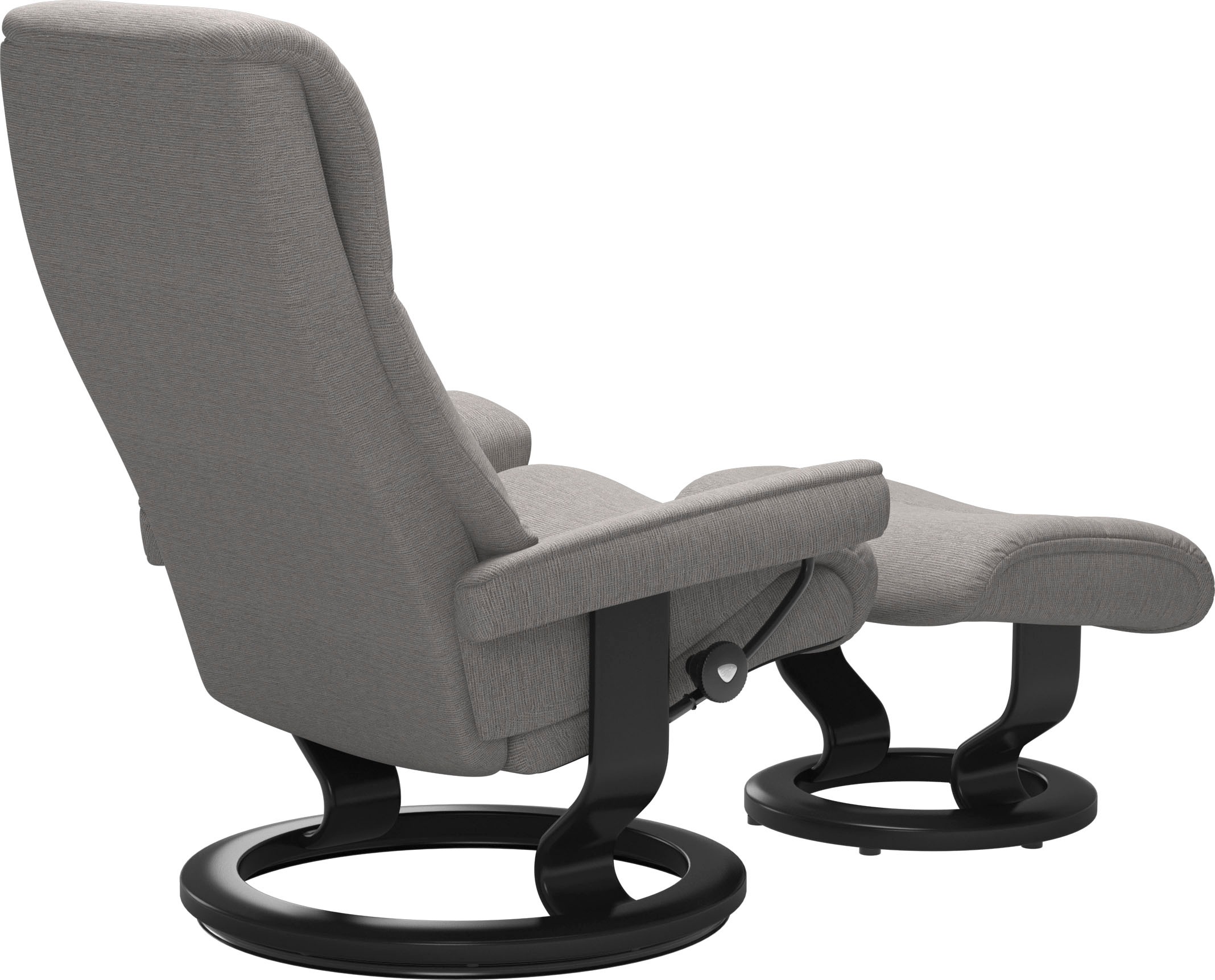 Stressless® Relaxsessel »View«, (Set, Relaxsessel mit Hocker), mit Classic Base, Größe S,Gestell Schwarz