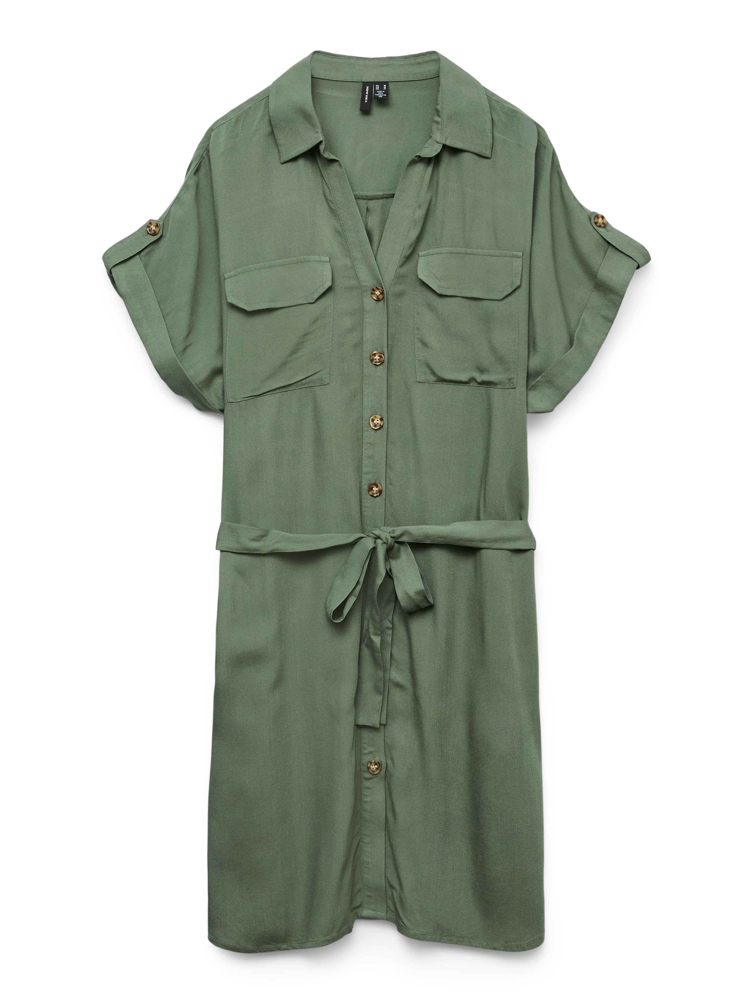 Vero Moda Midikleid »VMBUMPY SS SHORT SHIRT DRESS WVN GA NOOS«