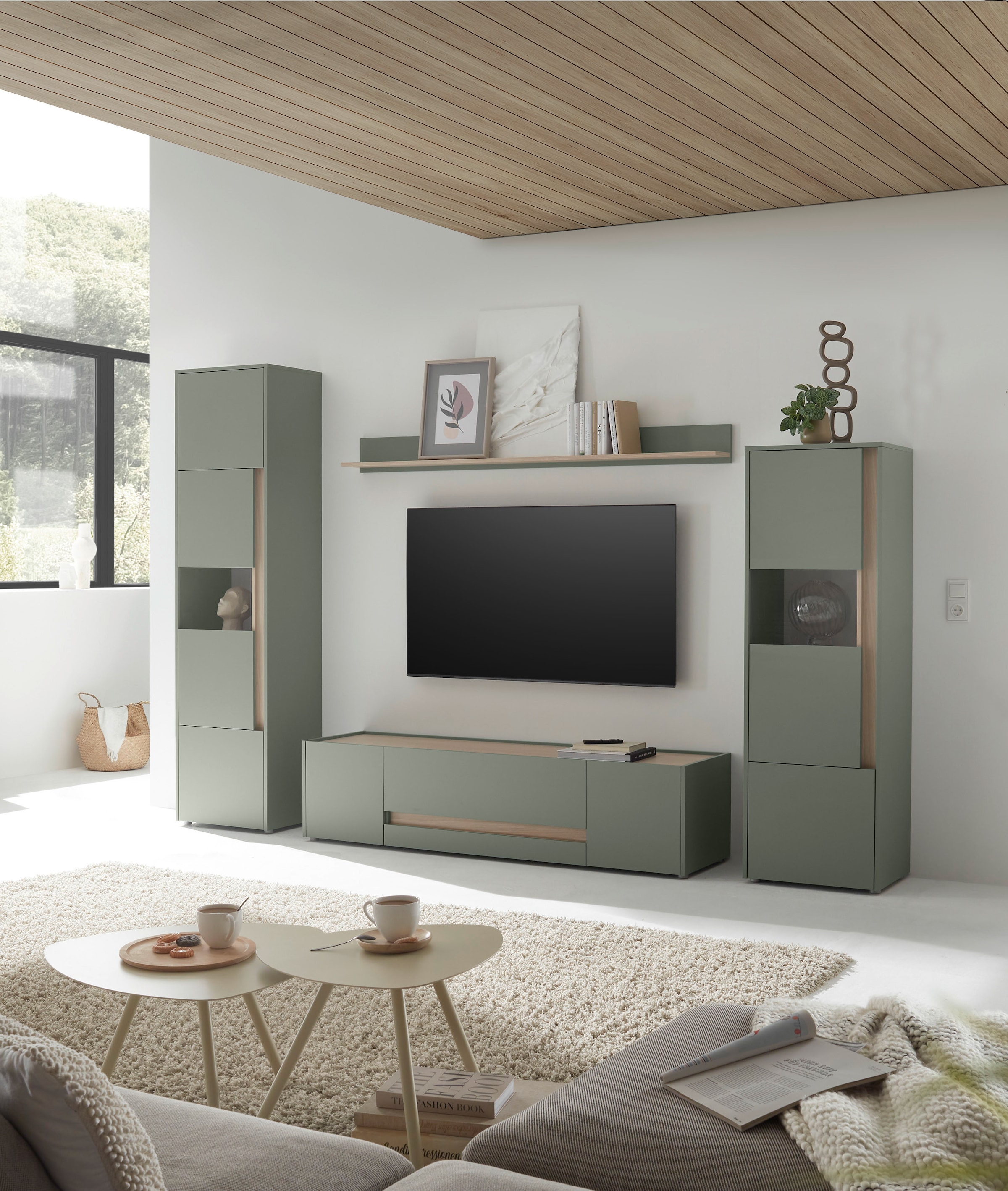 Home affaire Wohnwand »City/Giron, moderne Anbauwand, Komplettset in vielen Farben verfügbar« Set, 4 Stk. tlg.