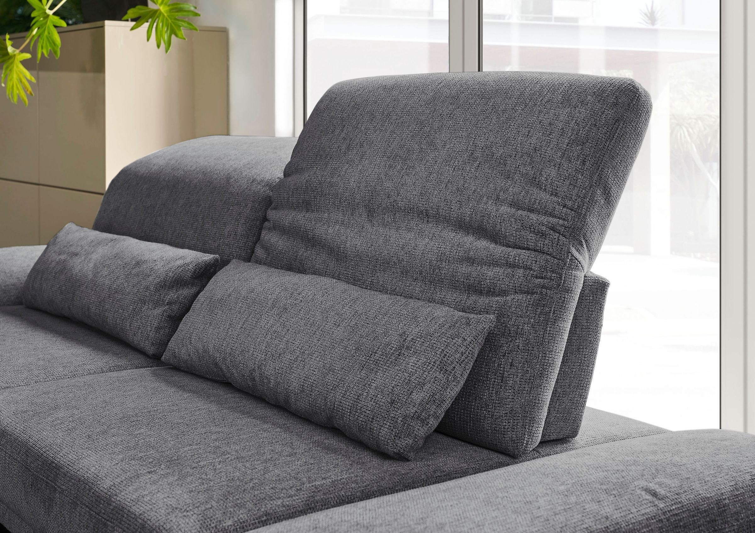 3C Candy 3-Sitzer »Mallow Designsofa mit Komfortfunktionen, modern und bequem,« Verstellbare Armlehne und Kopfteil, manuelle Sitztiefenverstellung