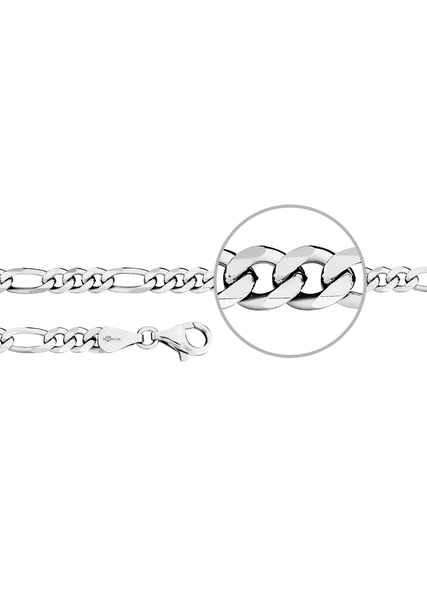 Der Kettenmacher Silberarmband »FIGAROARMBAND, diamantiert, ca. 5 mm breit,  F3-G, F3-S« online kaufen | UNIVERSAL | Silberarmbänder