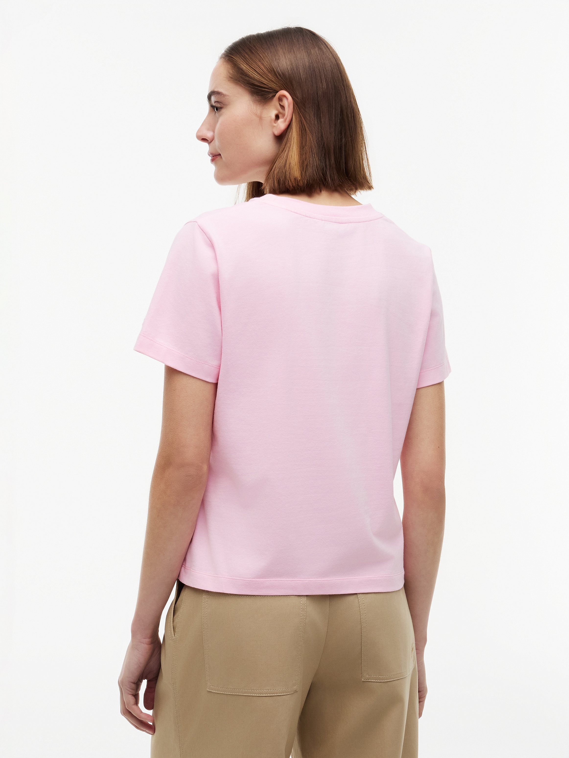 Tommy Hilfiger Kurzarmshirt »TH SCRIPT REG C-NK SS TEE« Baumwollmischung, regular fit