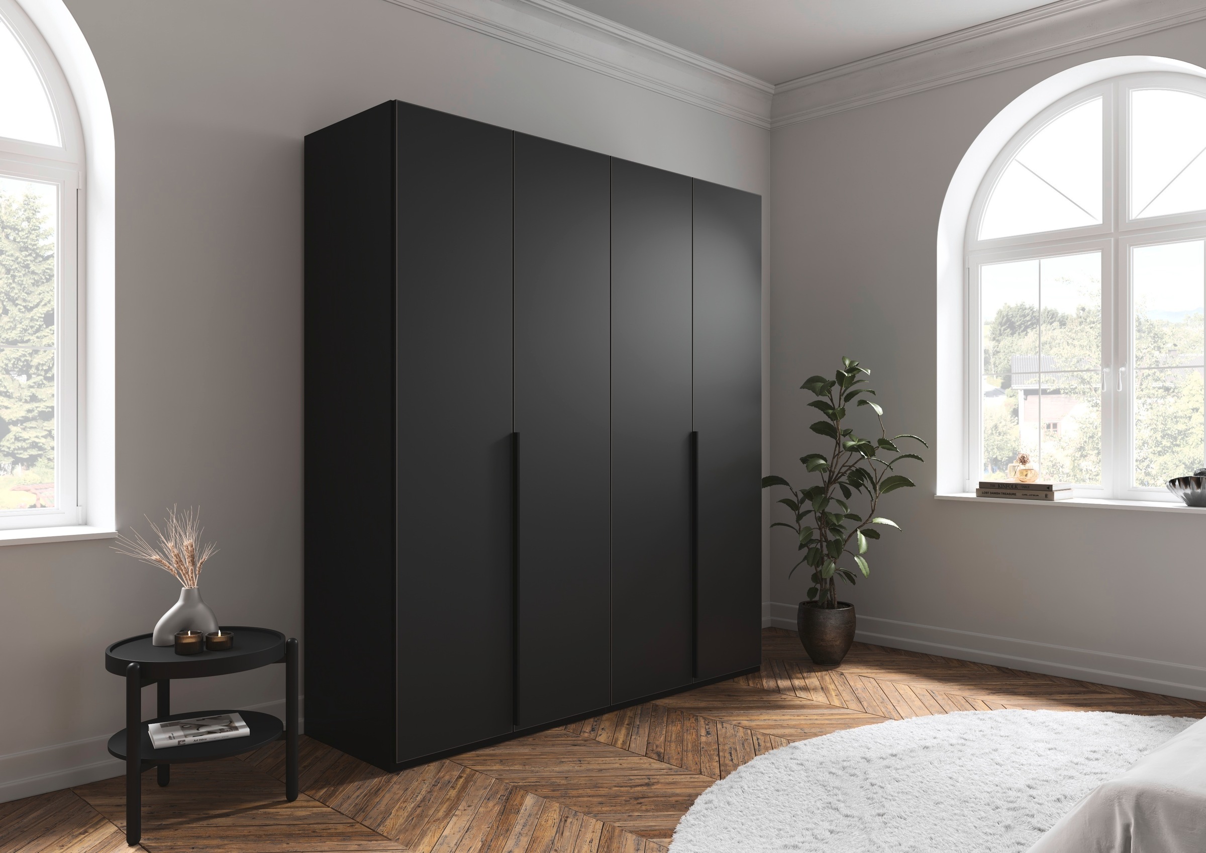 LeGer Home by Lena Gercke Kleiderschrank »Schrank Garderobe Ankleide Schlafzimmer Flur Serina«, (in 3 verschiedenen Ausstattungen BASIC/CLASSIC/PREMIUM), in 6 Breiten (101 - 401 cm) mit Front Glas oder Dekor MADE IN GERMANY