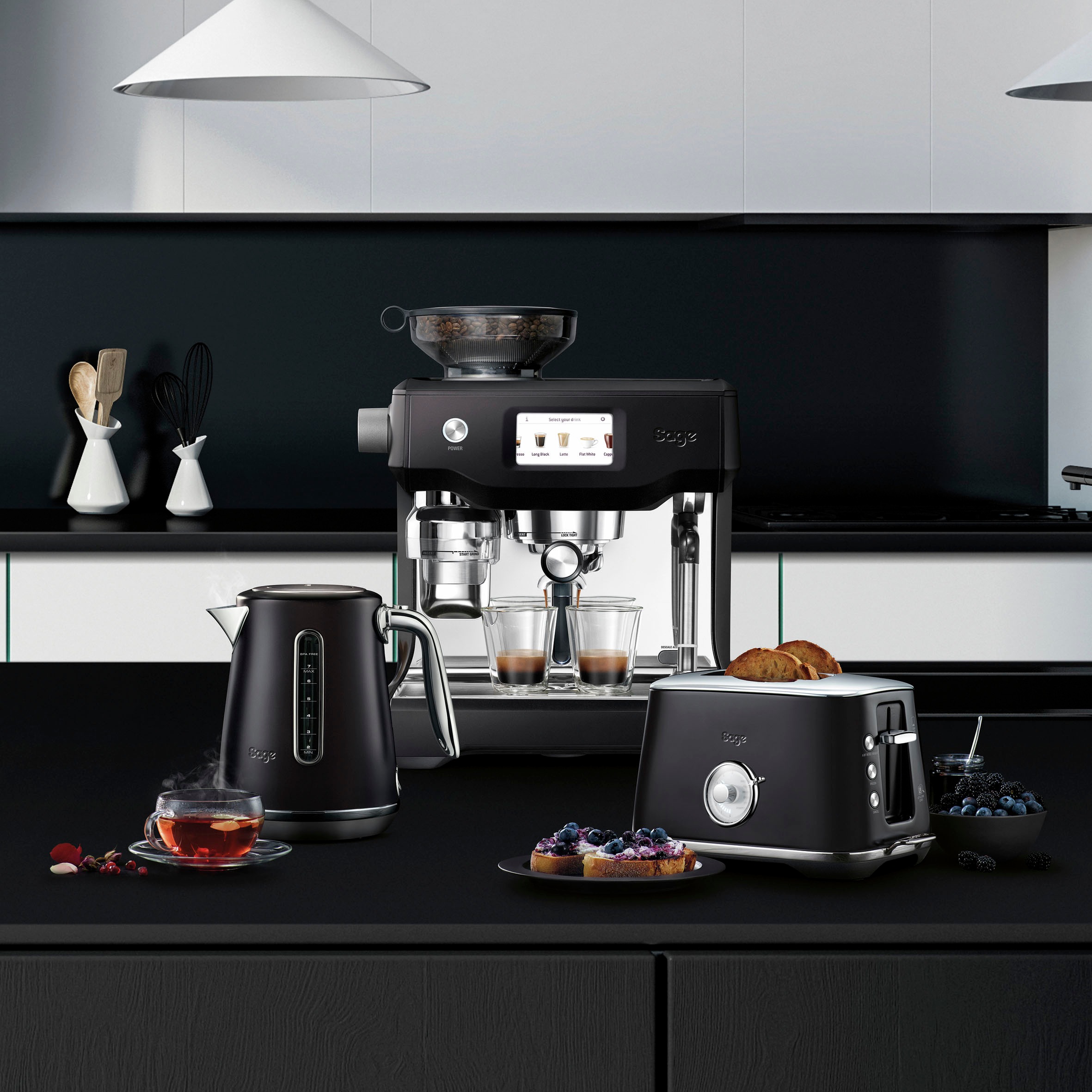 Sage Espressomaschine »the Barista Touch, SES880BTR«, Black Truffle