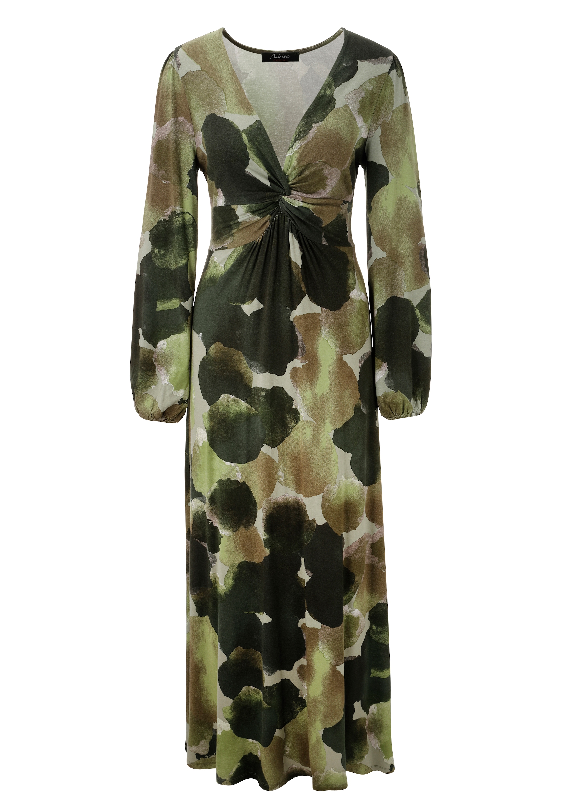 Aniston CASUAL Maxikleid mit raffiniertem Knoten am Dekolleté - NEUE KOLLEKTION