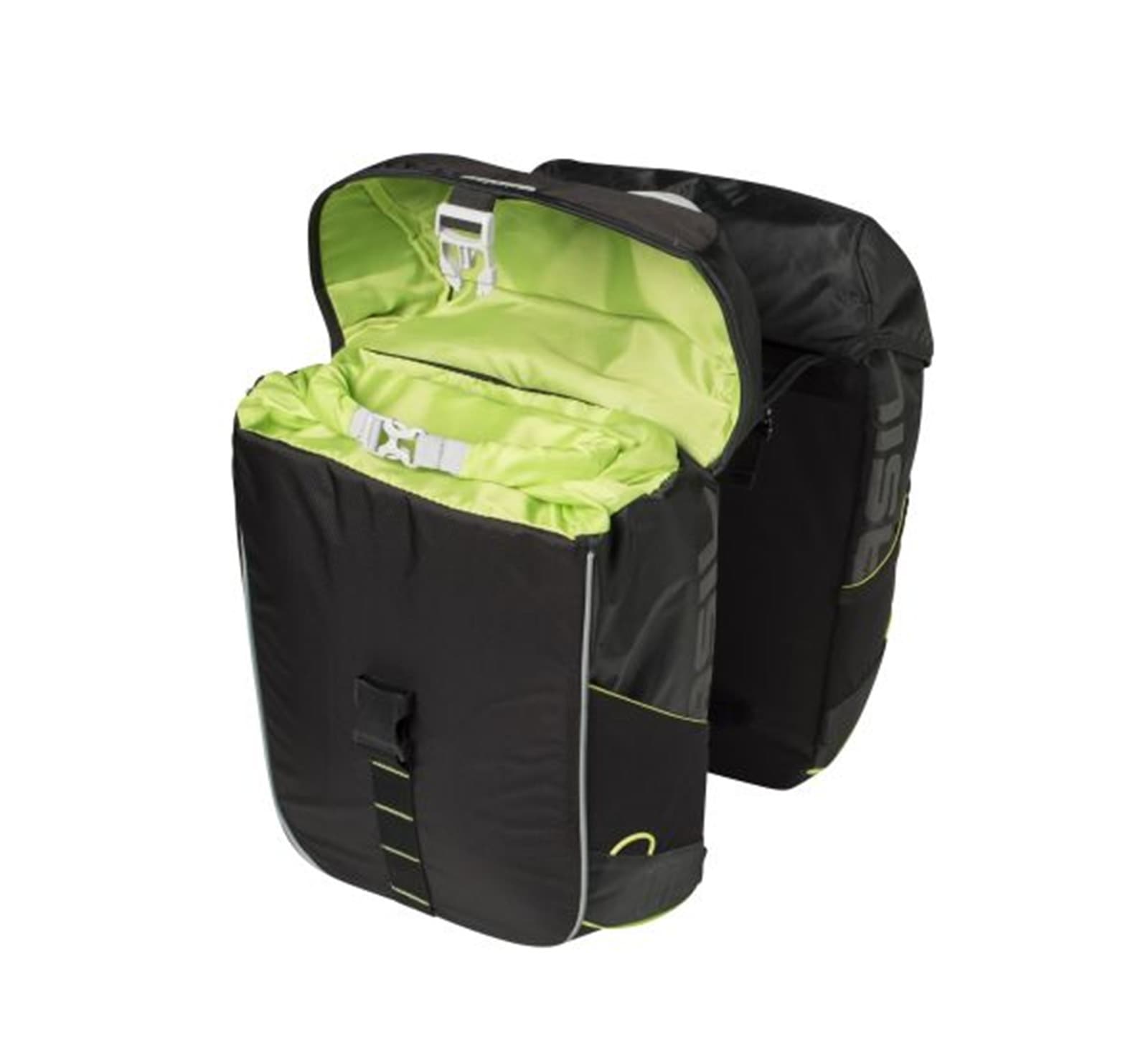 Fahrradtasche »Doppelpacktasche "Miles" - schwarz/lime«