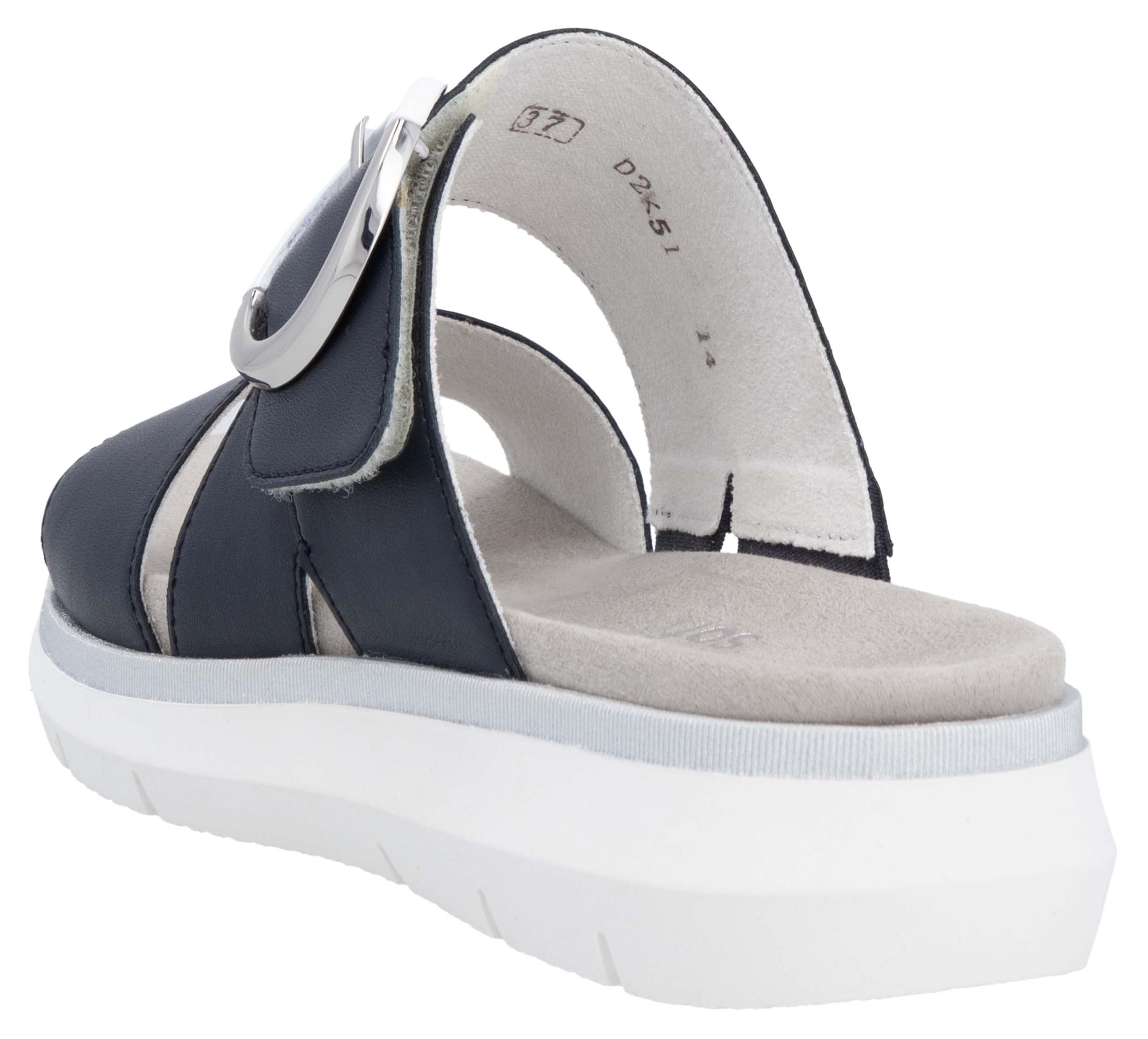 Remonte Pantolette, Keilabsatz, Sommerschuh, Bequemschuh mit Klettverschluss