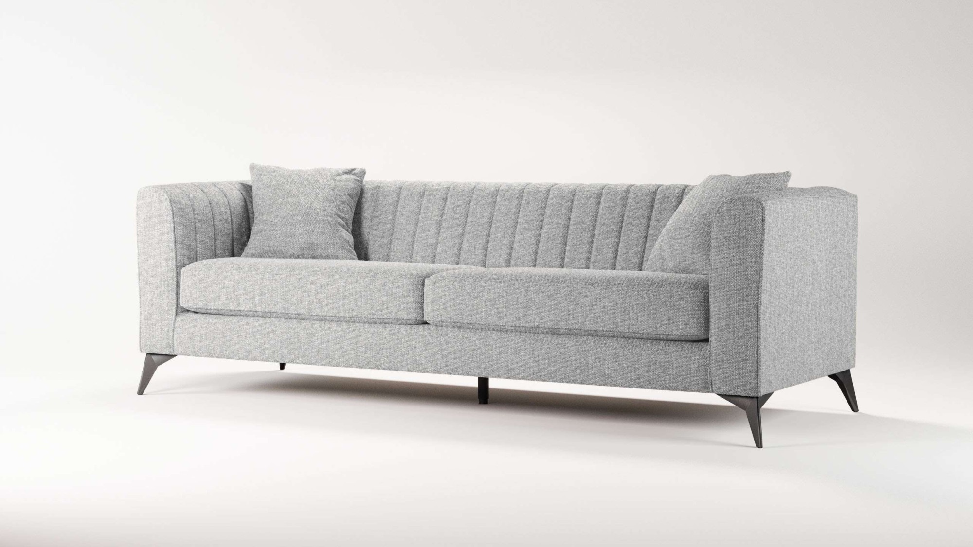 Places of Style 4-Sitzer »MATTHEW elegantes Designsofa, Maße B/T/H: 231/86/74 cm«, XXL, Steppung im Rücken, lose Sitzkissen, incl 2. Zierkissen