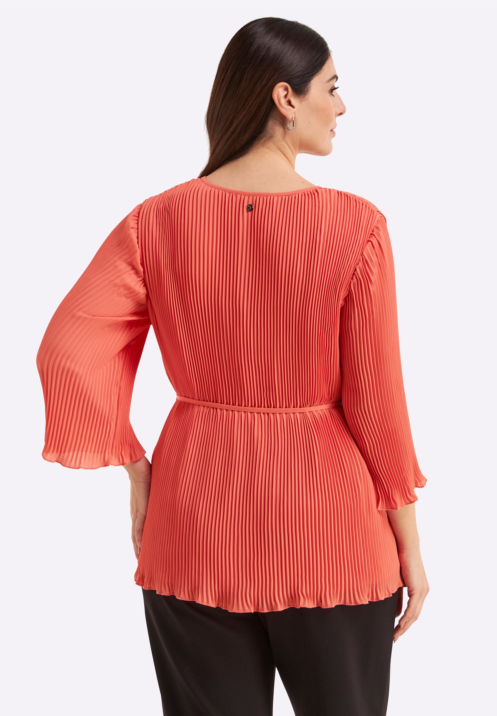 Sheego Longbluse »Tunika Tunika mit Plisseefalten«