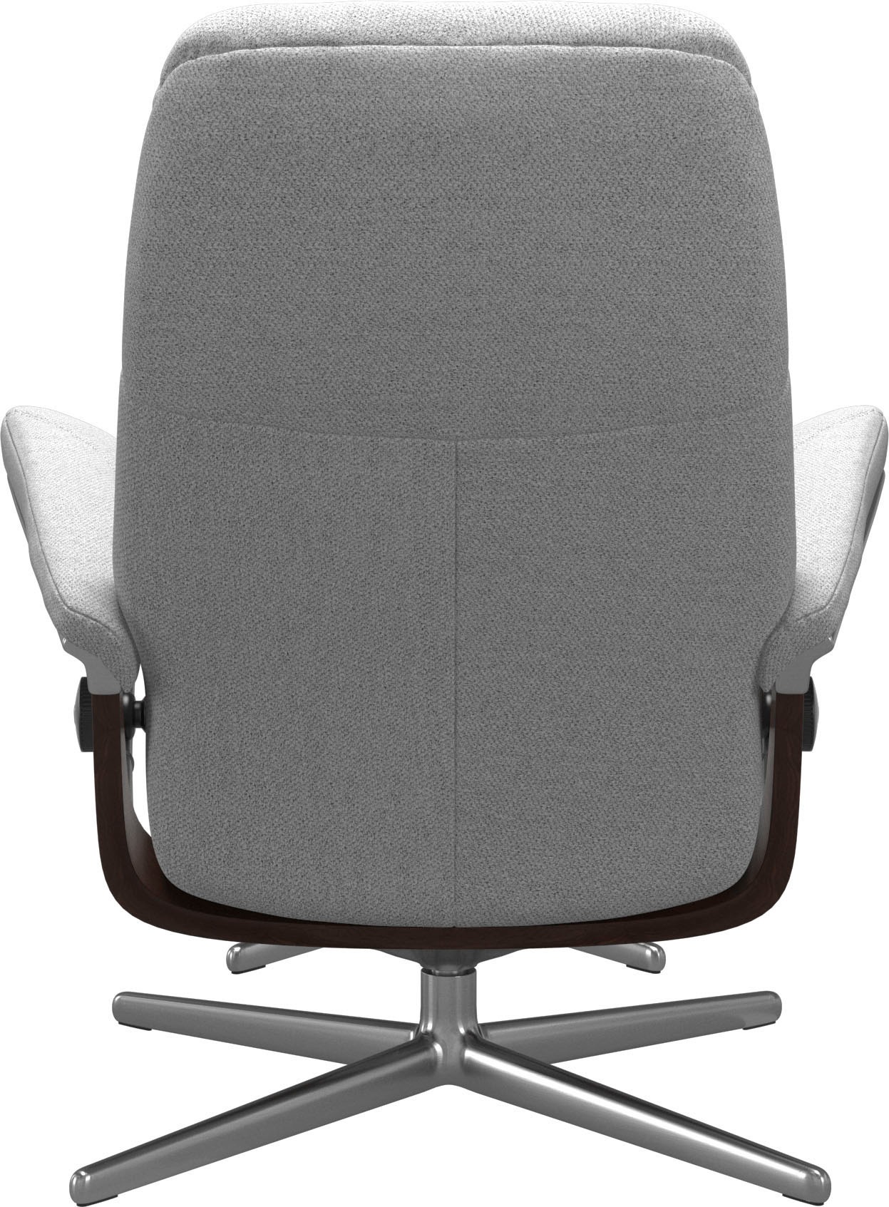 Stressless® Relaxsessel »Consul«, (Set, Relaxsessel mit Hocker), mit Hocker, mit Cross Base, Größe S, M & L, Holzakzent Braun