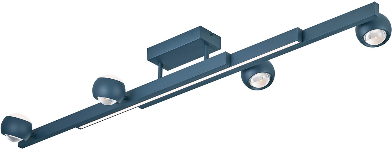 Musterring LED Deckenleuchte »CANNON, 4-flammige LED Deckenlampe 36W 4150Lumen 2300-4000K CCT« LED-Board 1 Stk. Farbwechsler | warmweiß - kaltweiß mit Fernbedienung, ausziehbar, schwenkbare Lichtkegel, dimmbar Memory