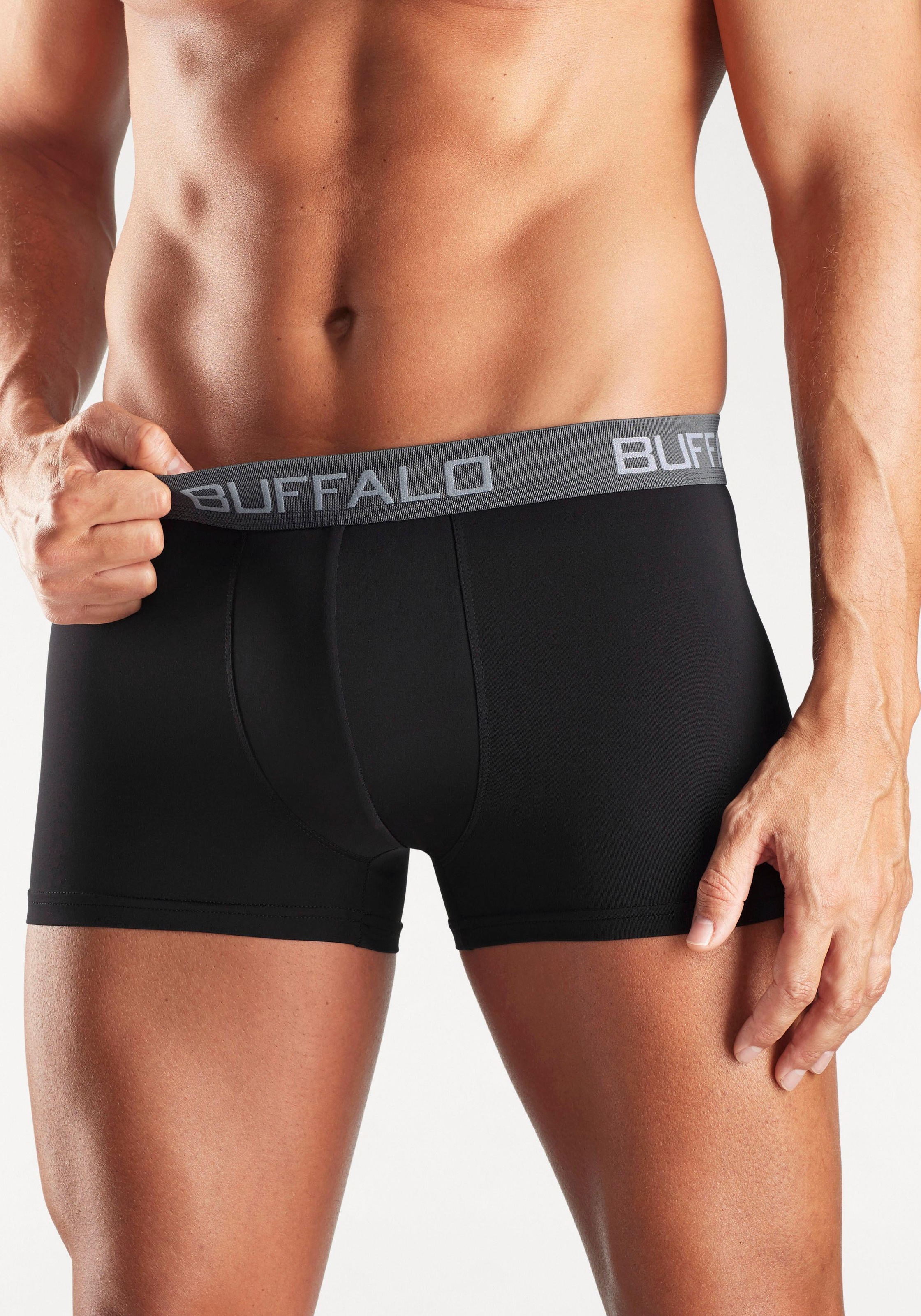 Buffalo Boxer »Boxershorts für Herren«, (Packung, 4 St.), aus Baumwoll-Mix