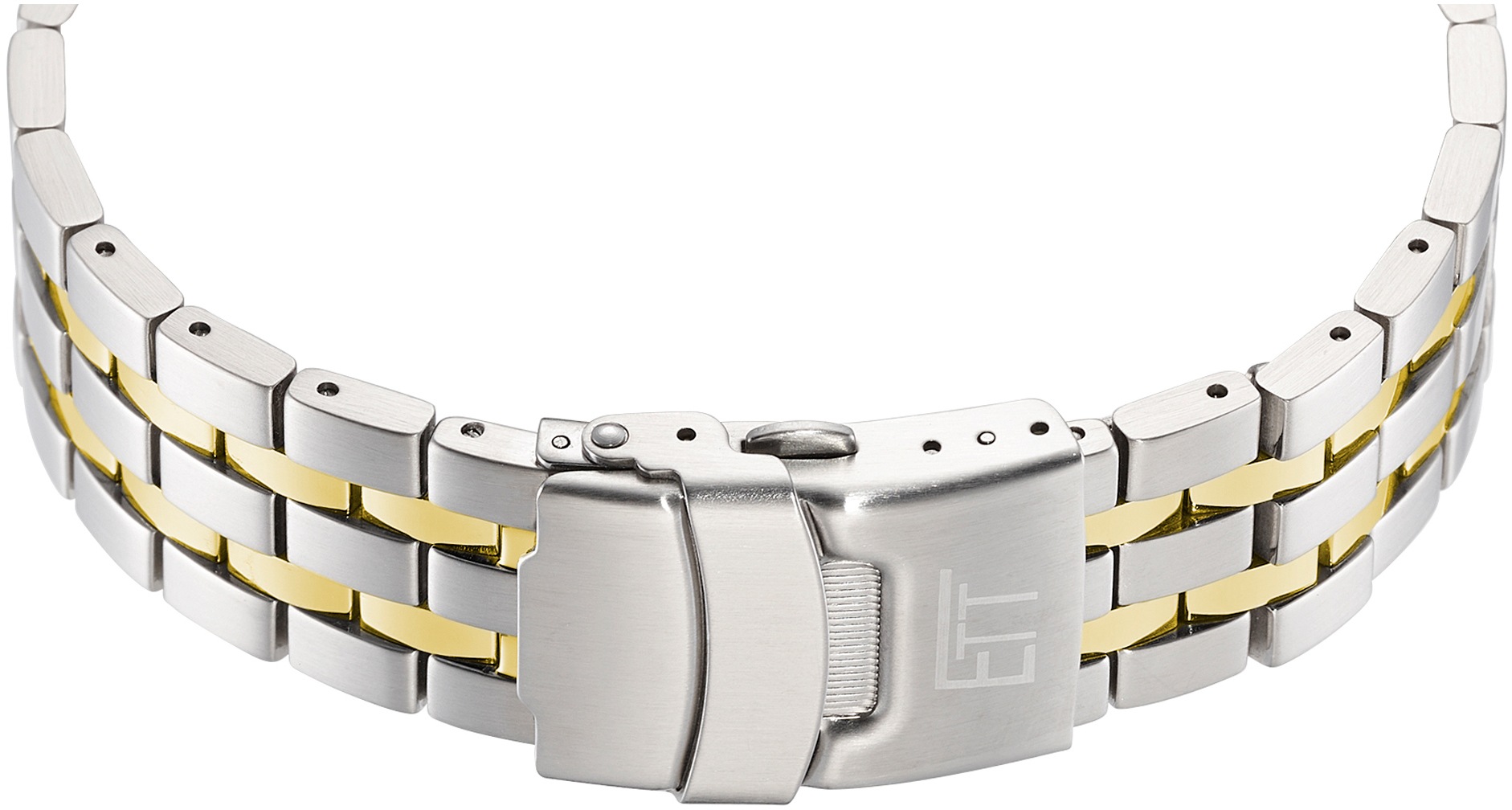 ETT Funkchronograph »Professional«, Armbanduhr, Herrenuhr, Stoppfunktion, Datum, Solar, Edelstahlarmband