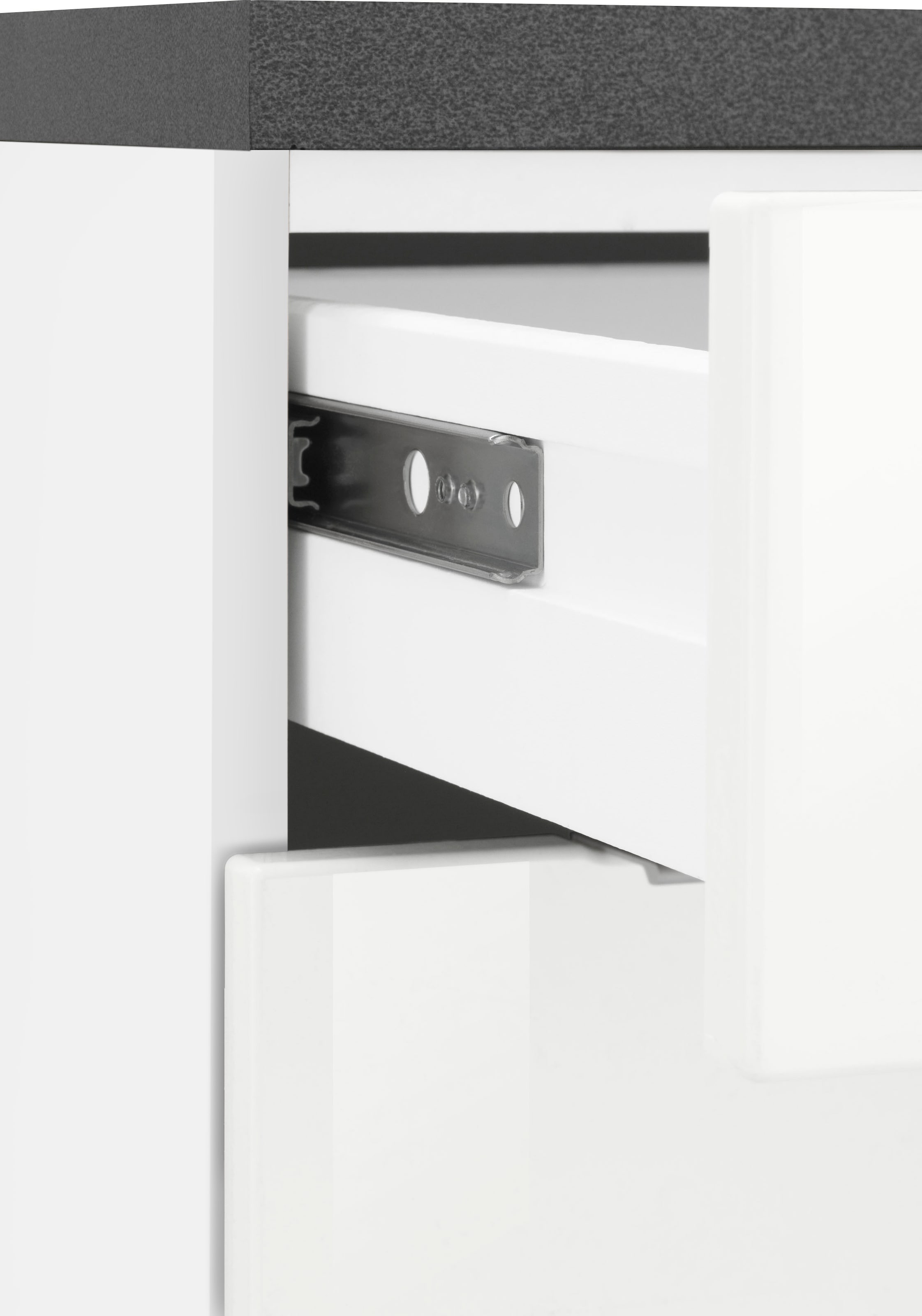 KOCHSTATION Küchenzeile »KS-Brindisi«, Breite 220 cm, wahlweise mit E-Geräten, mit MDF-Fronten