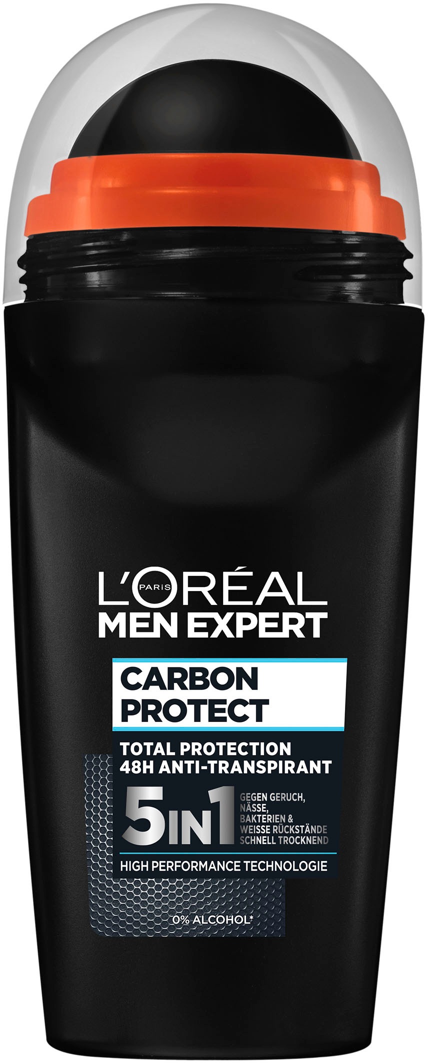 L'ORÉAL PARIS MEN EXPERT Deo-Roller »Deo Roll-on Carbon Protect«, (Packung, 6 tlg.)