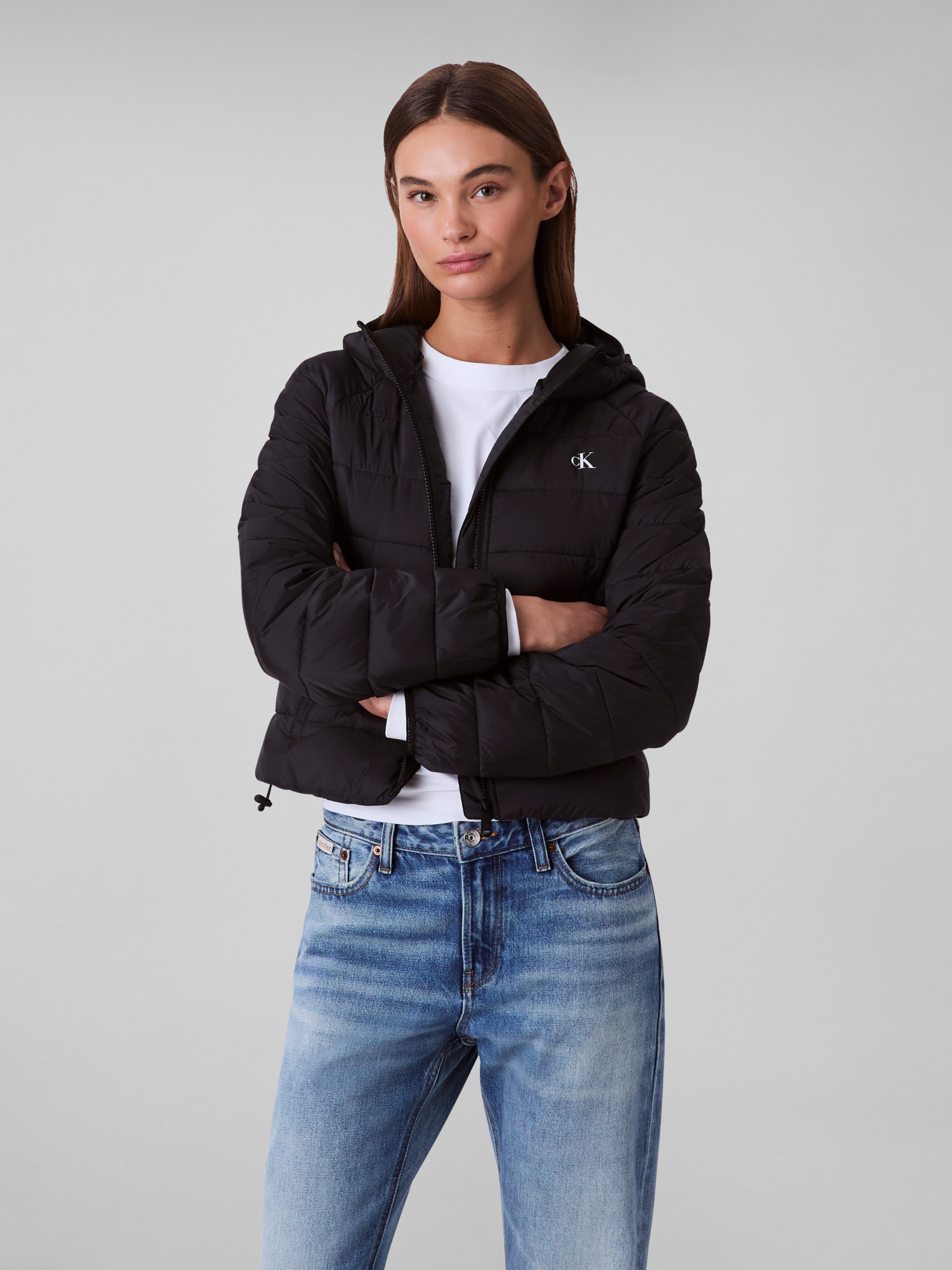 Calvin Klein Jeans Steppjacke »LGHTWGHT QLTD JCKT P« mit Kapuze Mit Rundhalsausschnitt