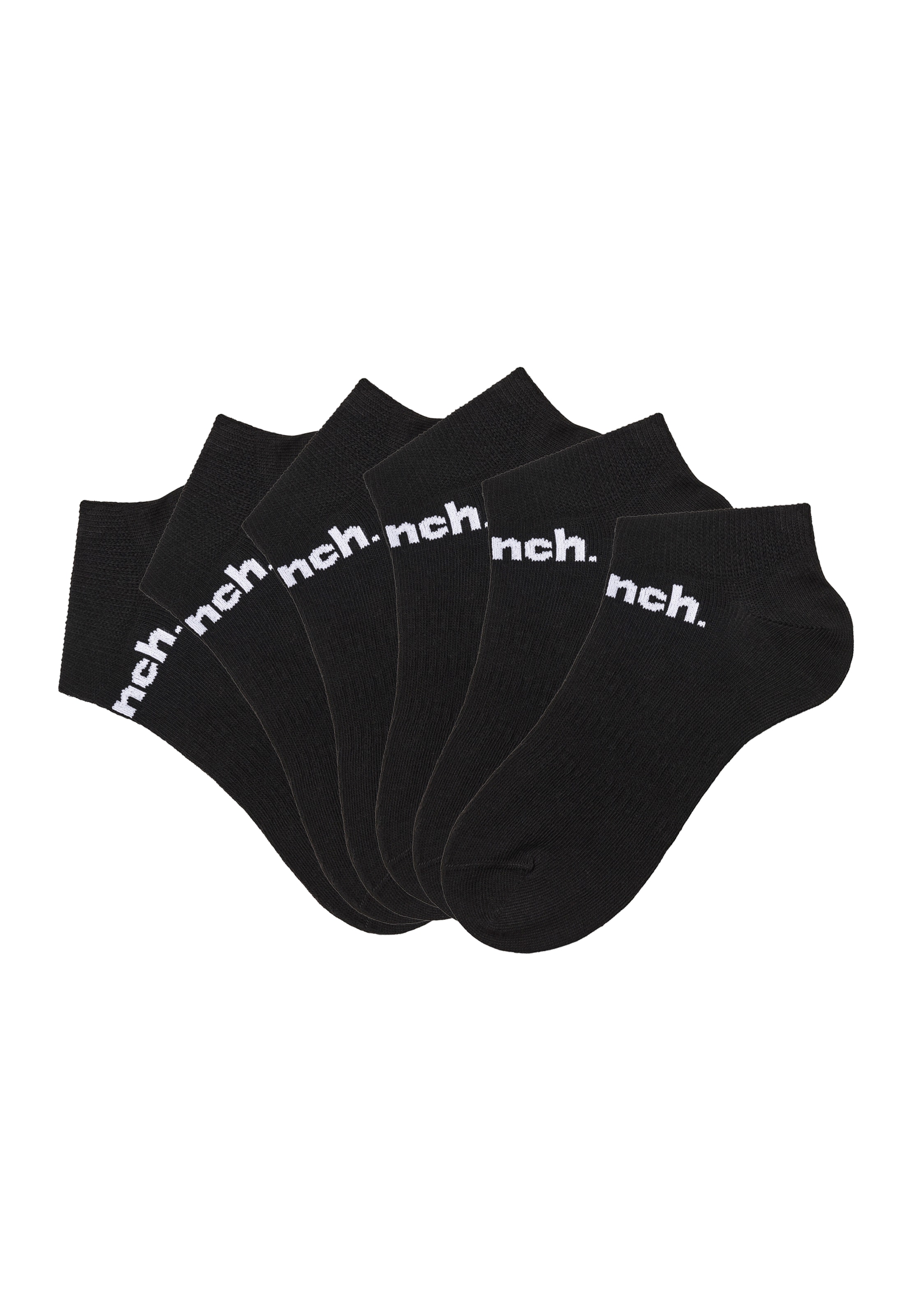 Bench. Sportsocken, (Packung, 6 Paar), Sneakersocken mit klassischem Logoschriftzug
