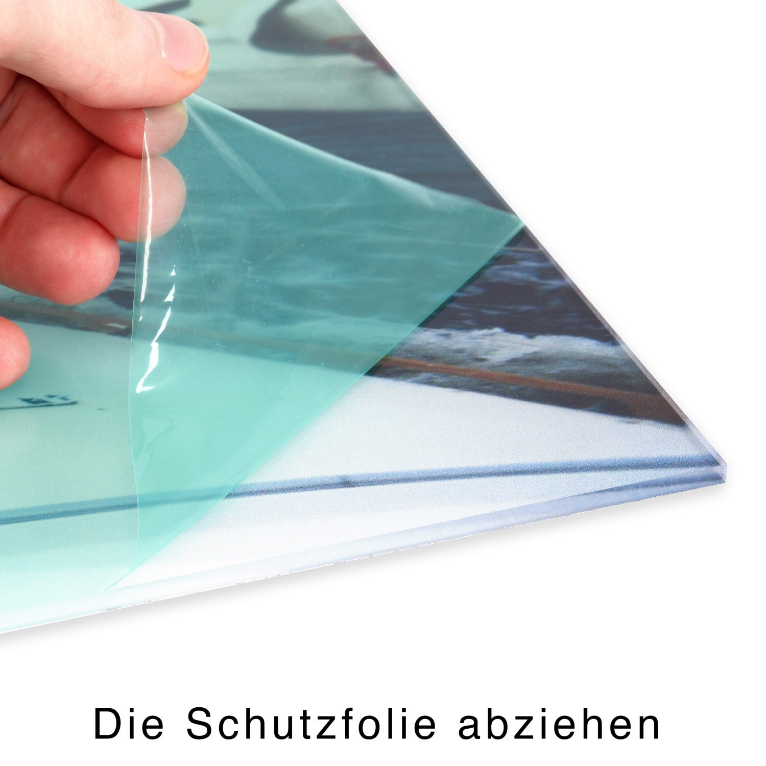 queence Acrylglasbild »Wolfsgesicht«, Baumbilder-Bäume-Gesicht-Kunst-Landschaft-mystischer Wald-Natur-Schwarz-Weiß-Wald-Waldbilder-Wildtiere-Wolfbilder-Wölfe, (1 St.), Fine Art-Print in Galeriequalität