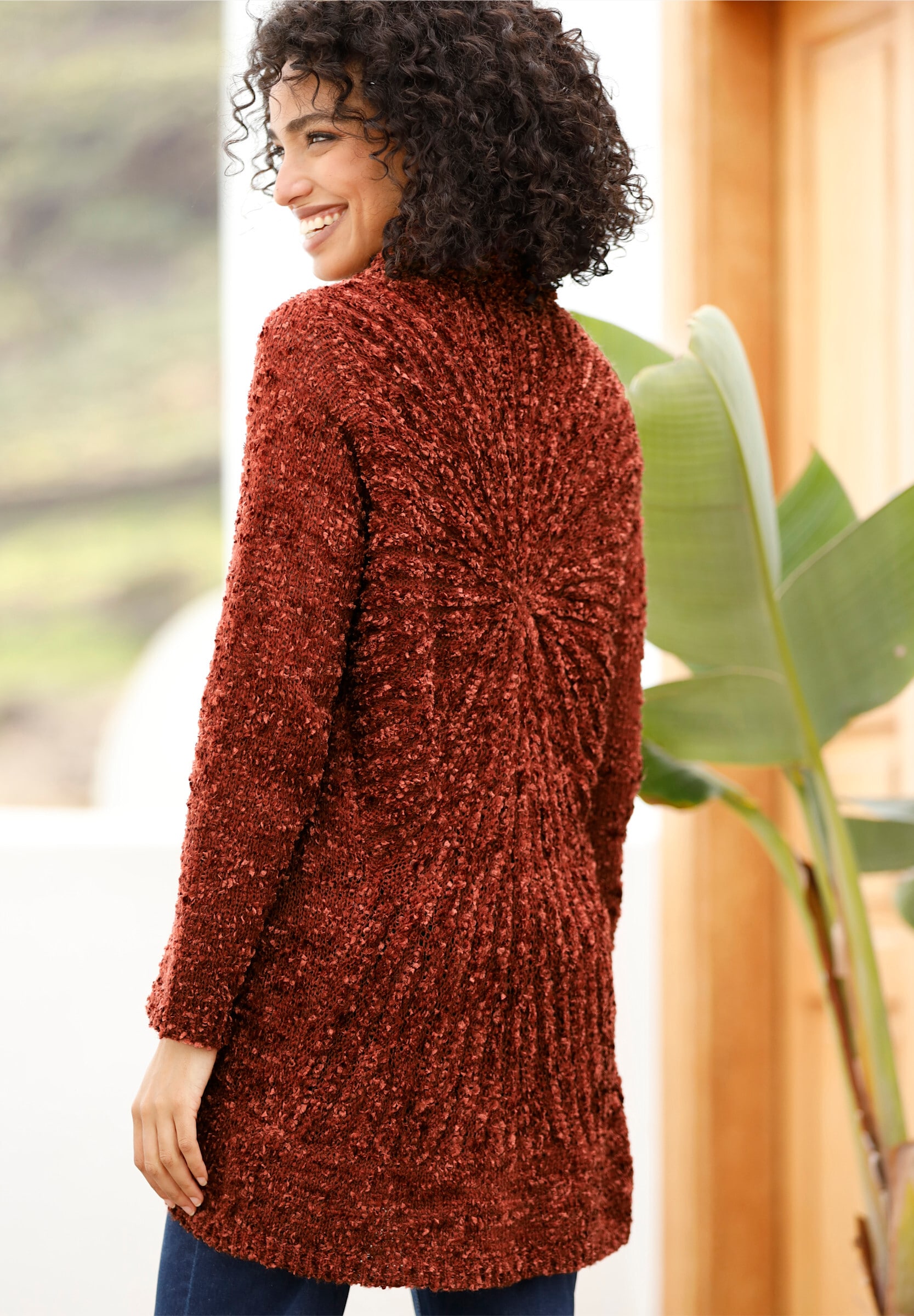 heine Strickjacke »Strickmantel Longstrickjacke aus Chenille«