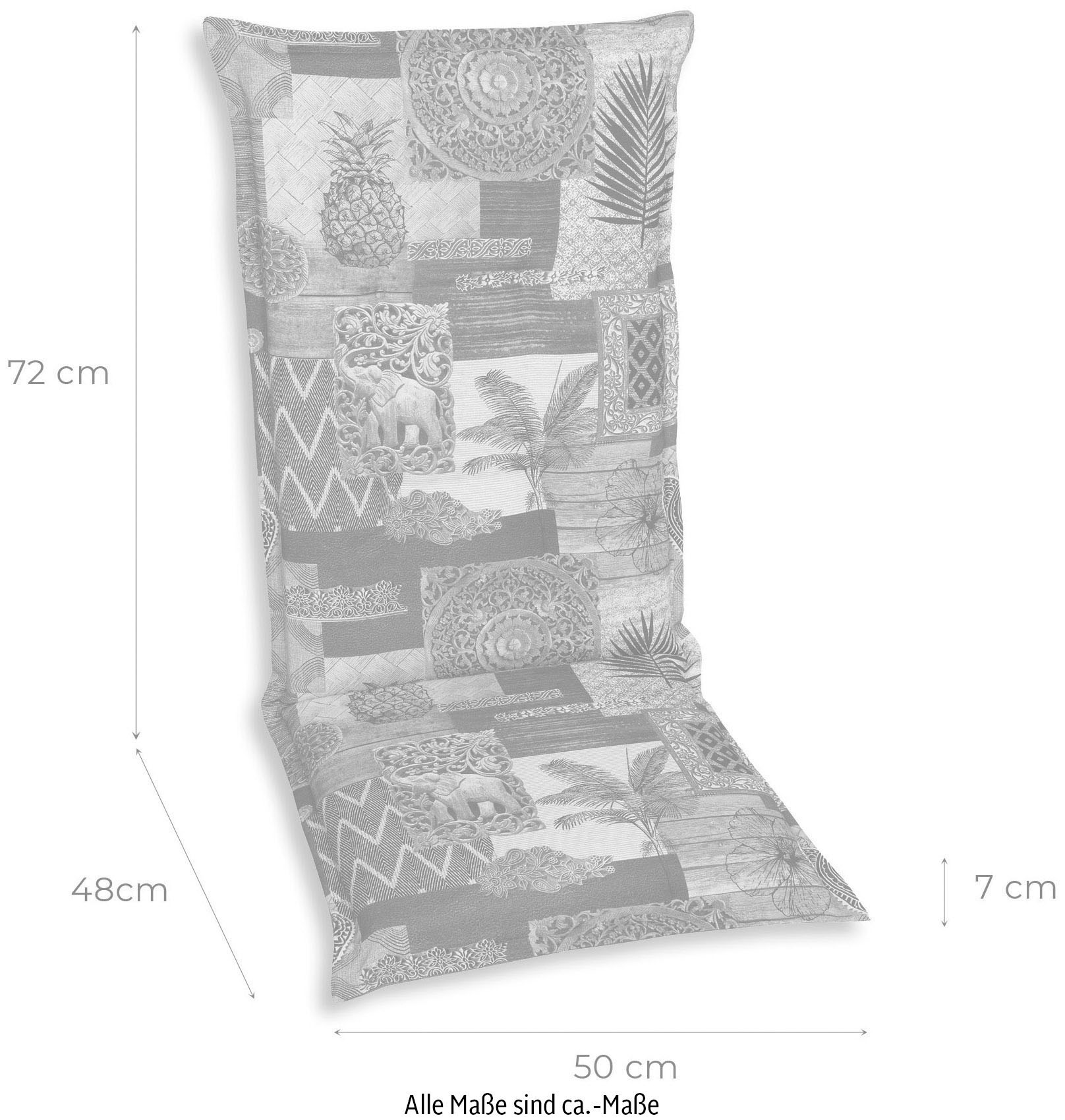GO-DE Hochlehnerauflage, braun/natur