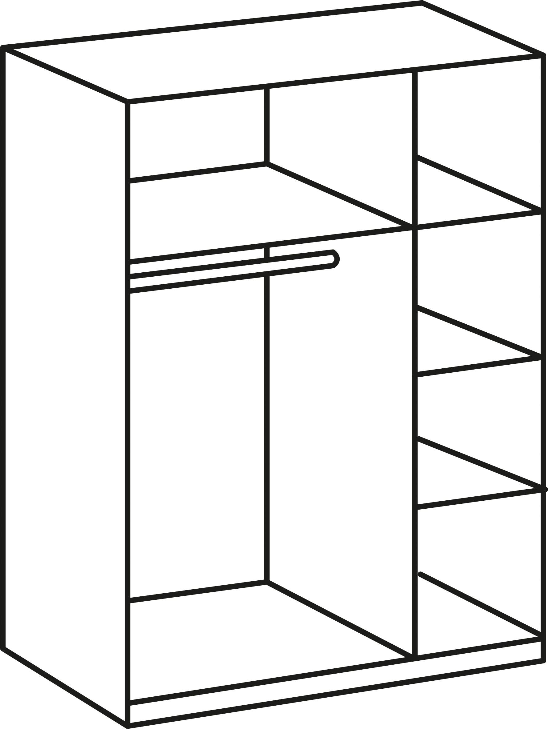Wimex Kleiderschrank »Level by fresh to go«, mit Glas-und Spiegeltüren