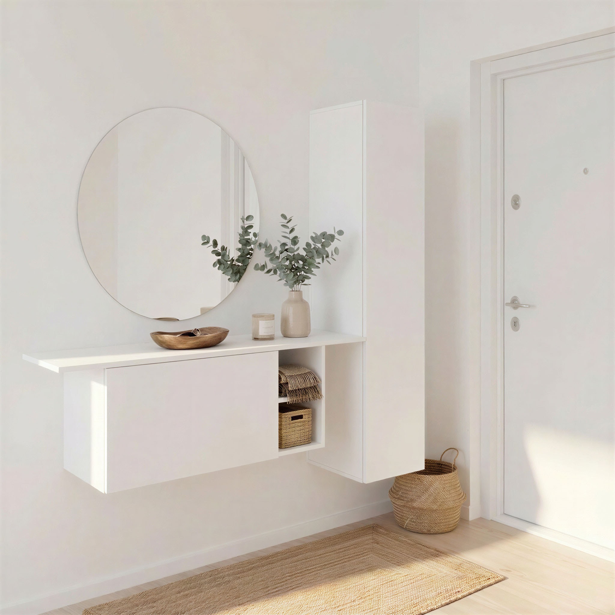 borchardt Möbel Garderoben-Set »Toledo, moderne Garderobe mit Spiegel, Schminktisch mit Regalfächern« Komplett-Set, 