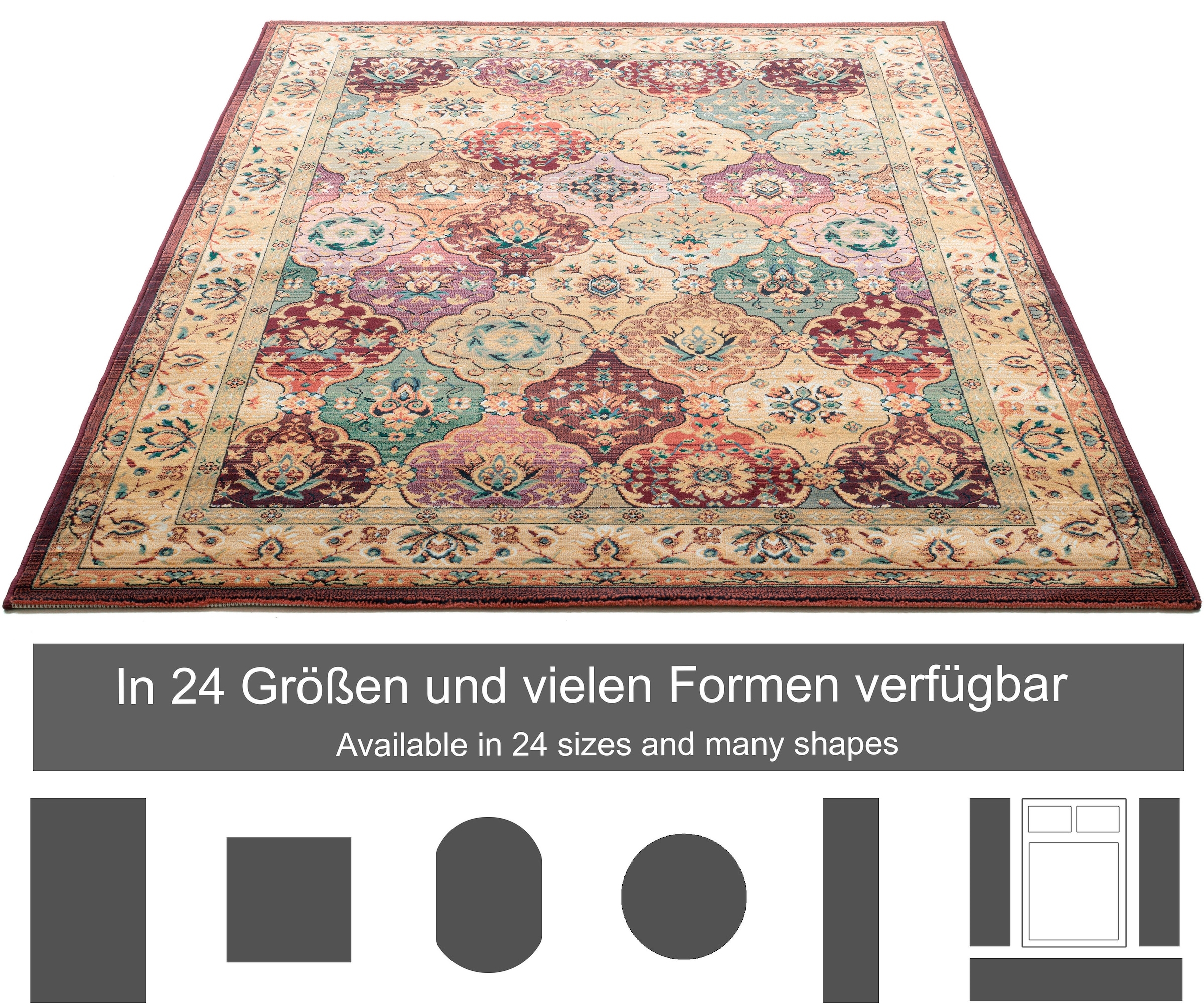 THEKO Bettumrandung »Gabiro 208«, (3 tlg.), Bettvorleger, Läufer Set für das Schlafzimmer, Orient-Optik