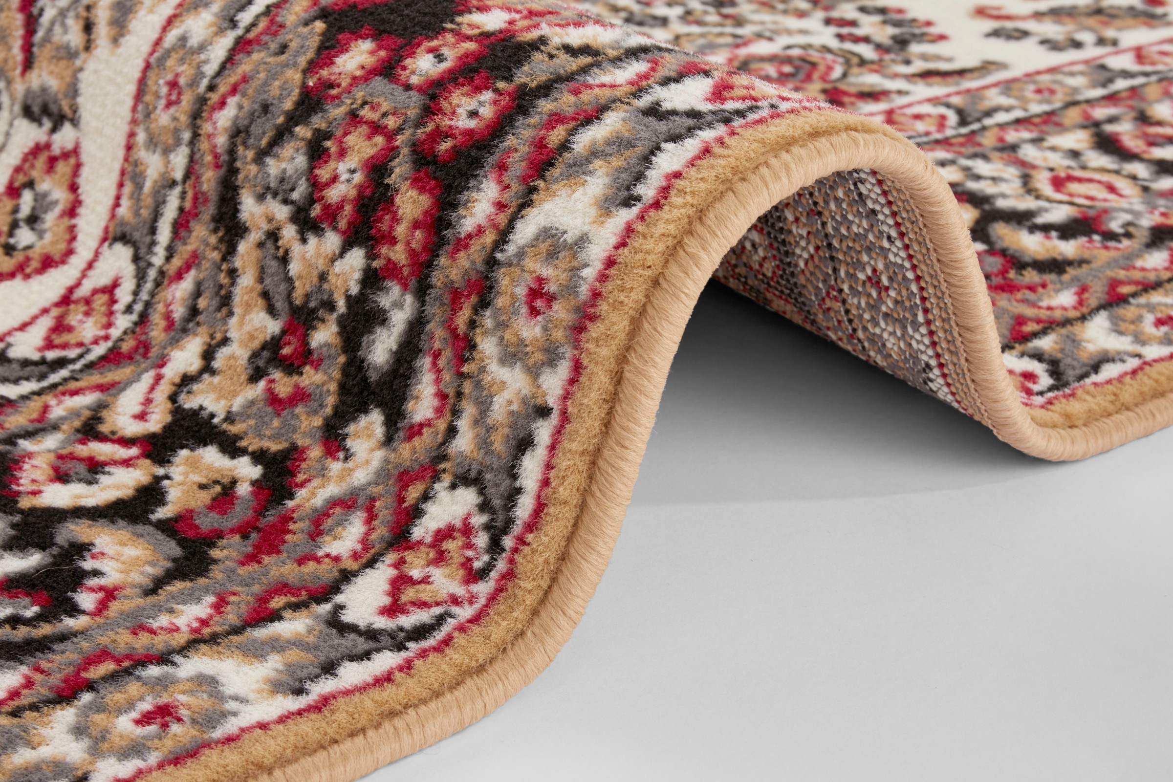 HANSE Home Teppich »Halton«, rechteckig, 8 mm Höhe, Kurzflor, Orient-Optik, mit Bordüre, Läufer, pflegeleicht, gekettelt