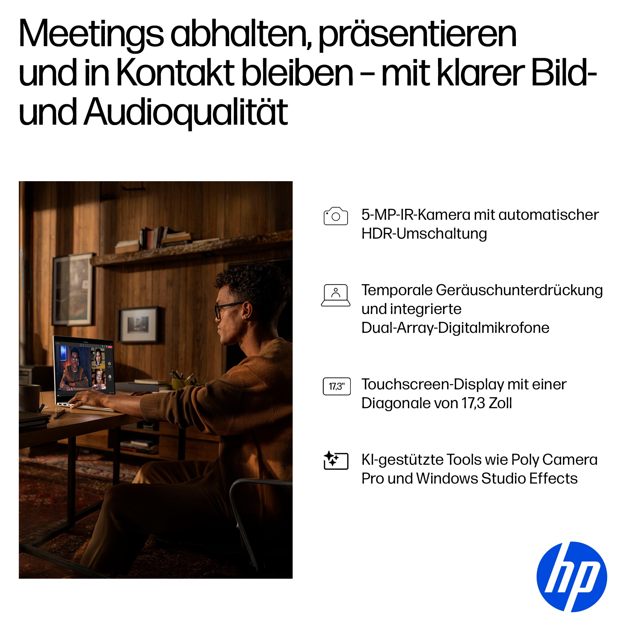 HP Notebook »OmniBook 7 NGAI 17-dc0550ng« 43,9 cm / 17,3 ″ Intel Core Ultra 5 ARC 130V 512 GB SSD