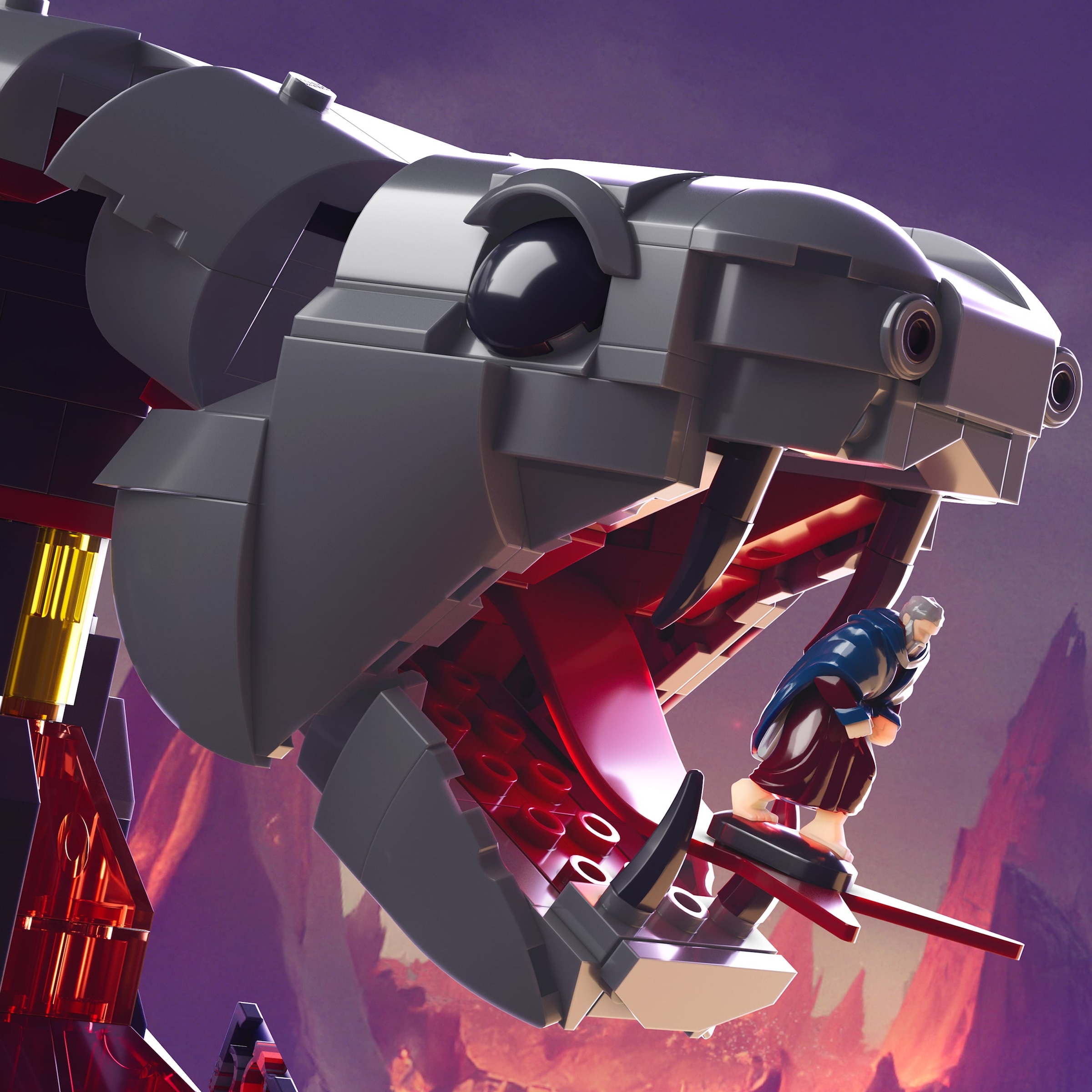 Mattel® Modellbausatz »Mattel Brick Shop Master of the Universe - Clash at Snake Mountain« 636 Stk. tlg. Bauset