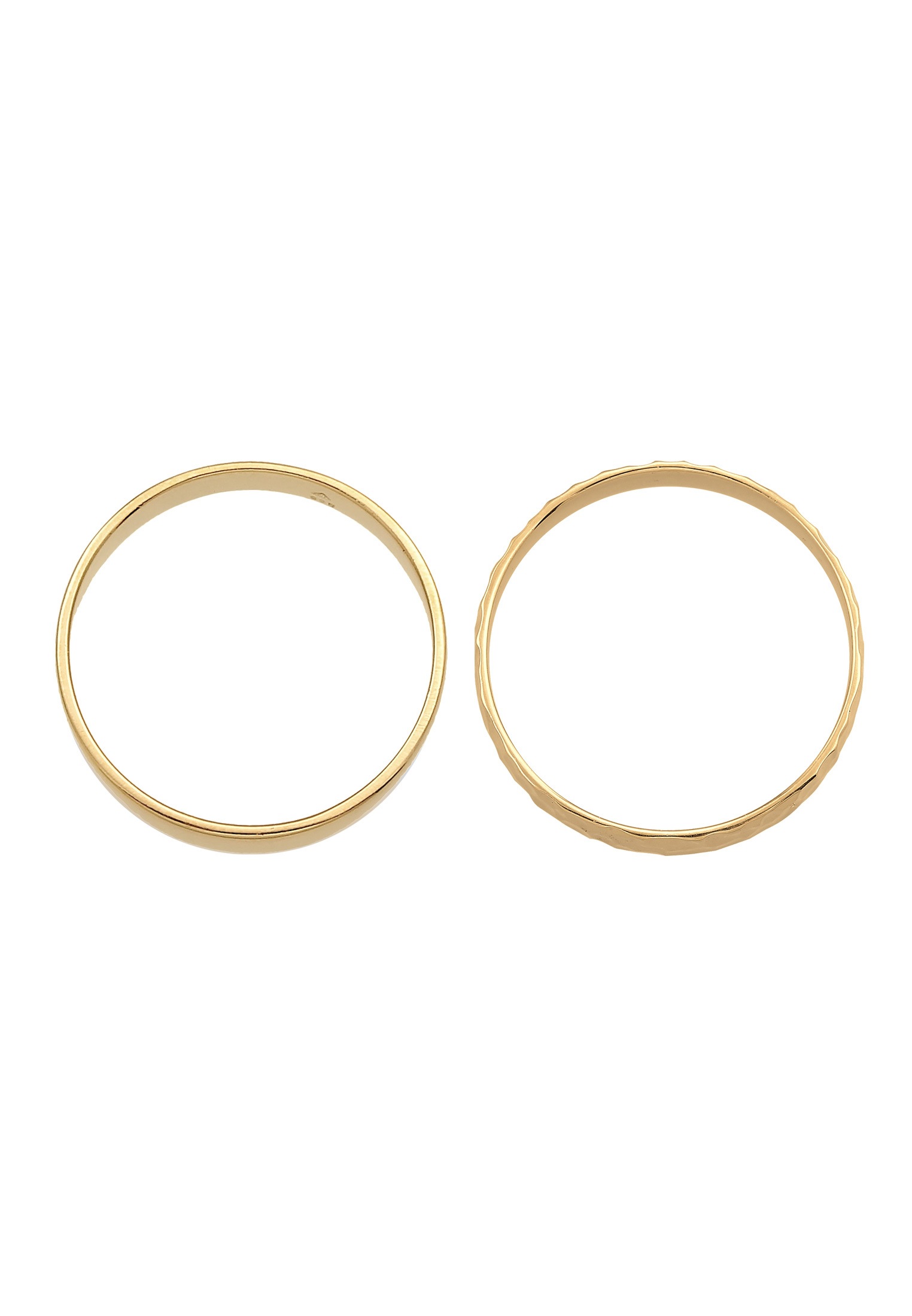 Kuzzoi Ring-Set »Ring Kuzzoi Ring Set Basic Gehämmert 925 Silber«