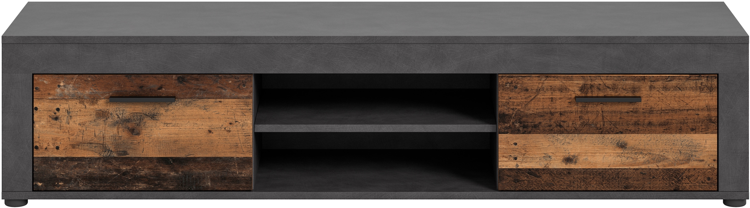 INOSIGN Lowboard »Aosta, Breite 160 cm, in verschiedenen Farbausführungen«, mit 2 Klappen und 2 offenen Fächern, TV-Board, Mediaboard, TV-Möbel