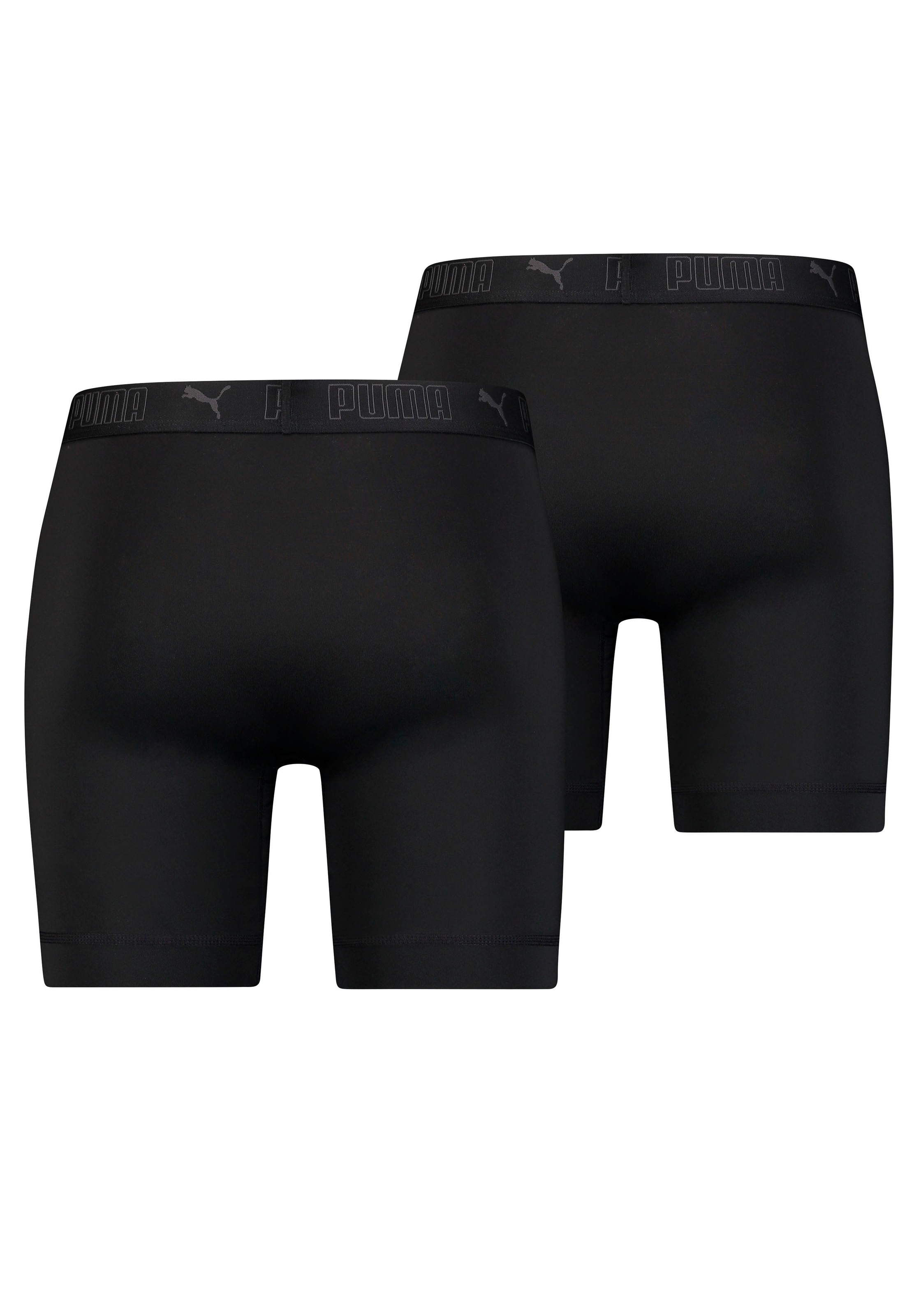 PUMA Boxershorts »PUMA MEN SPORT MICROFIBER LONG BOXERS 2P«, (Packung, 2er Pack), mit Logo-Bund