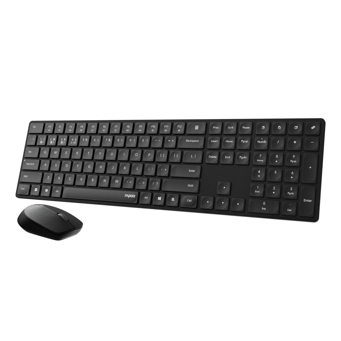 Rapoo Tastatur- und Maus-Set »8020M, Kabelloses Multi-Mode-Deskset, QWERTZ«, 2.4 GHz