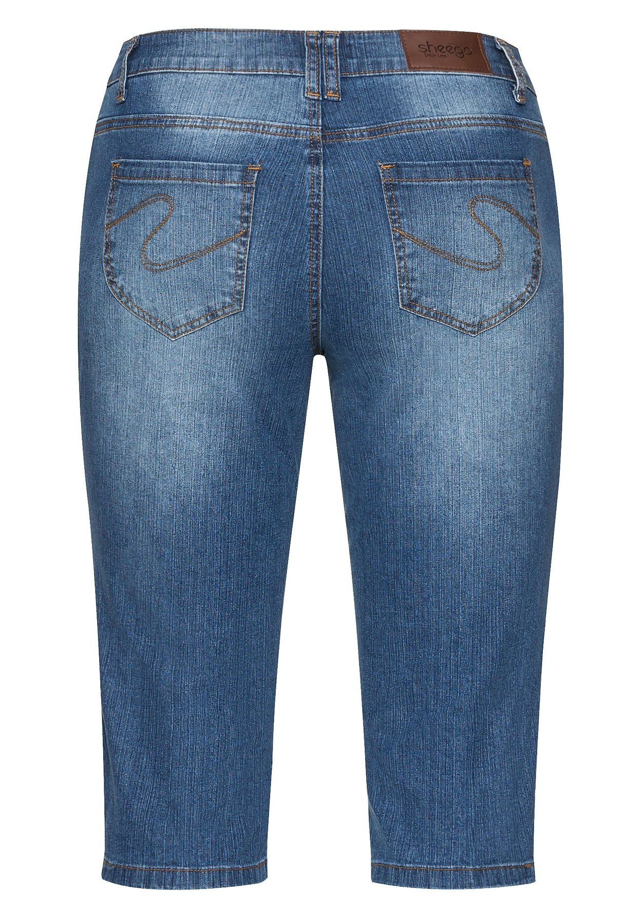 Sheego Jeansbermudas »Caprijeans mit kleinen Seitenschlitzen«