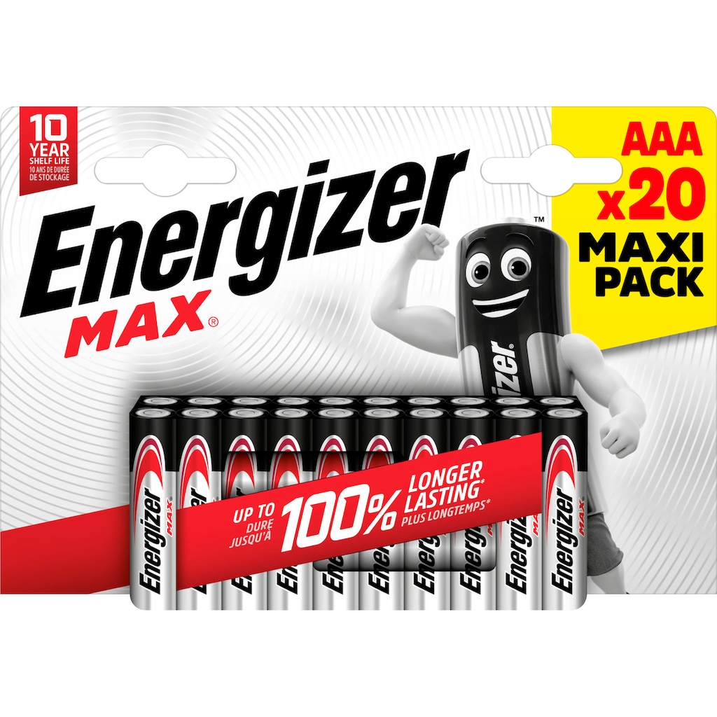 Energizer Batterie »20er Pack MAX AAA«, (Packung, 20 St.)