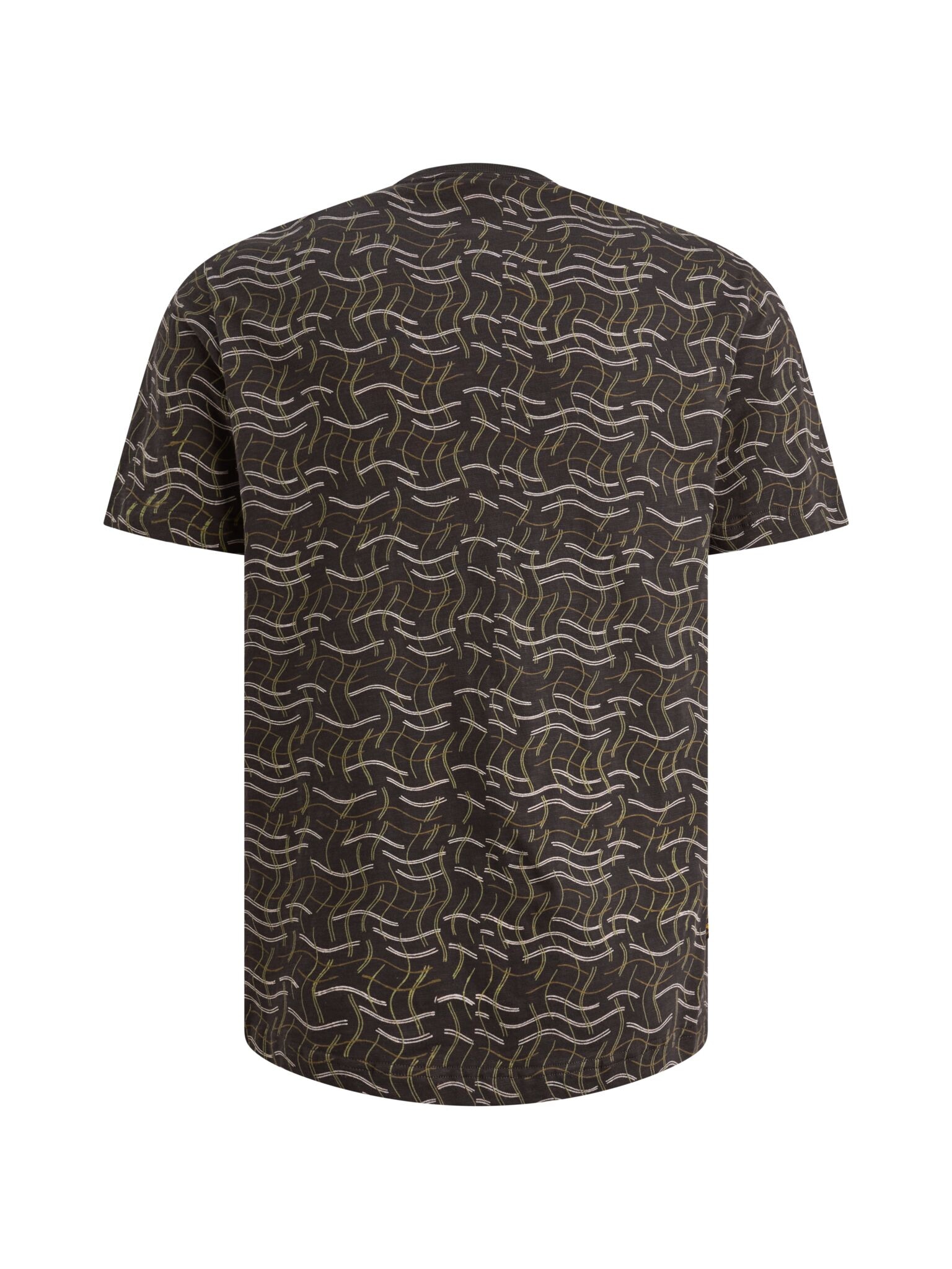 PME LEGEND Kurzarmshirt »T-shirt RH slub jersey alloverprint« gemustert, mit Logo-Badge