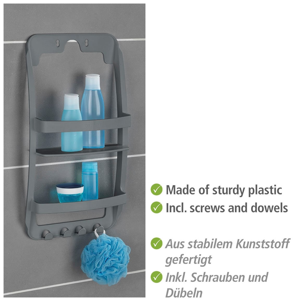 WENKO Duschregal »Universal«, mit 4 Haken