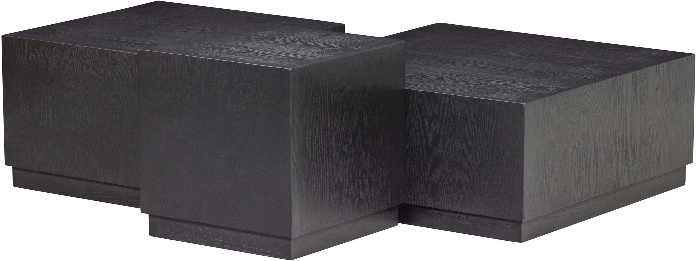 WOOOD Beistelltisch »Pim 3-tlg. aus MDF, stapelbar 40x40 / 55x55 / 70x70 cm« Drei Einheiten ineinander stapelbar, Hohlkonstruktion, schutzlackiert