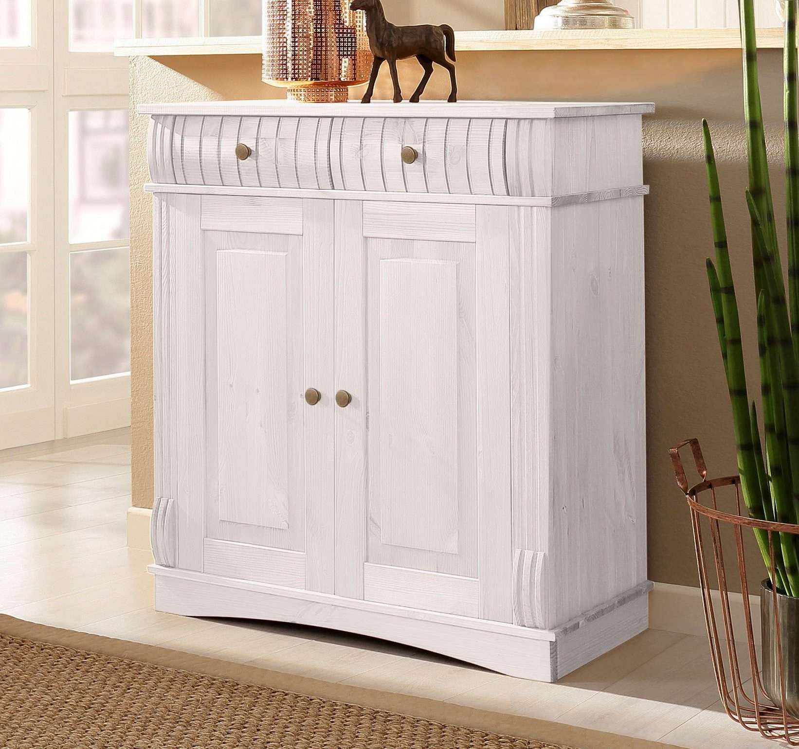 Home affaire Kommode »Teresa Sideboard nur 2 Schubkästen«, aus massiver Kiefer Breite 84 cm, FSC®