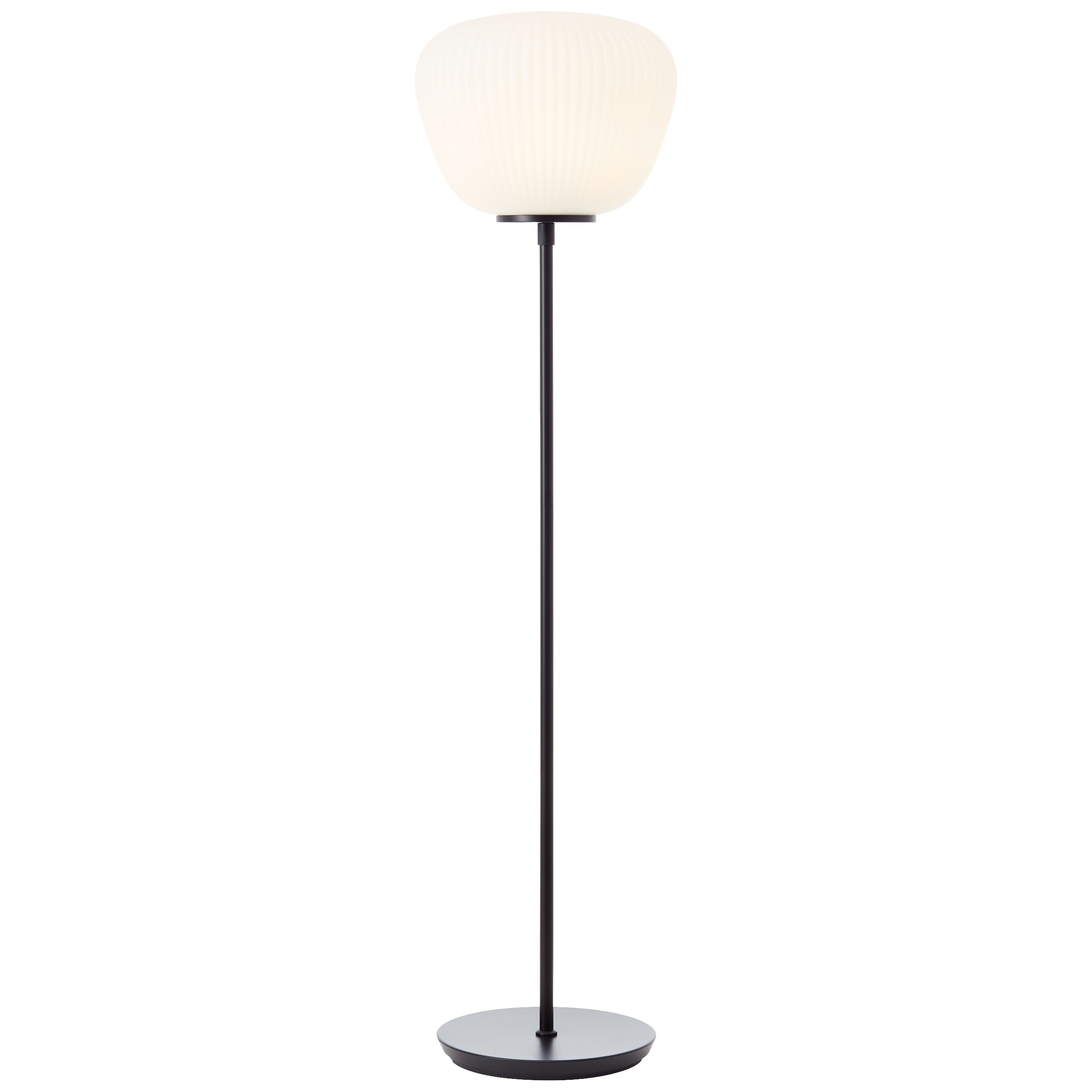 Brilliant Stehlampe »Kaizen« E27 1 Stk. 140 x 35 cm, E27, Riffelglas/Metall, weiß/schwarz