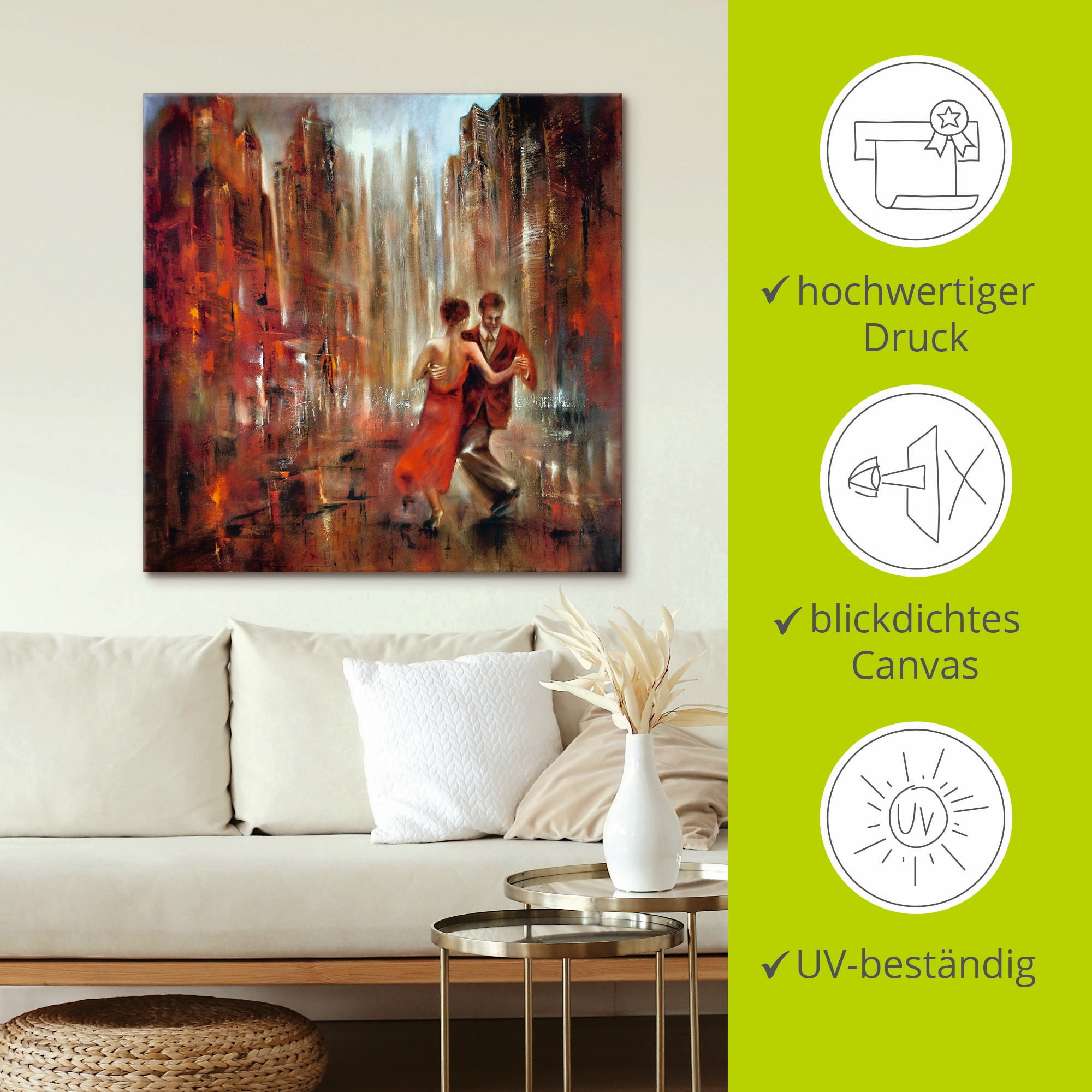 Artland Wandbild »Tango«, Sport, (1 St.), als Alubild, Outdoorbild, Leinwandbild, Poster in verschied. Größen