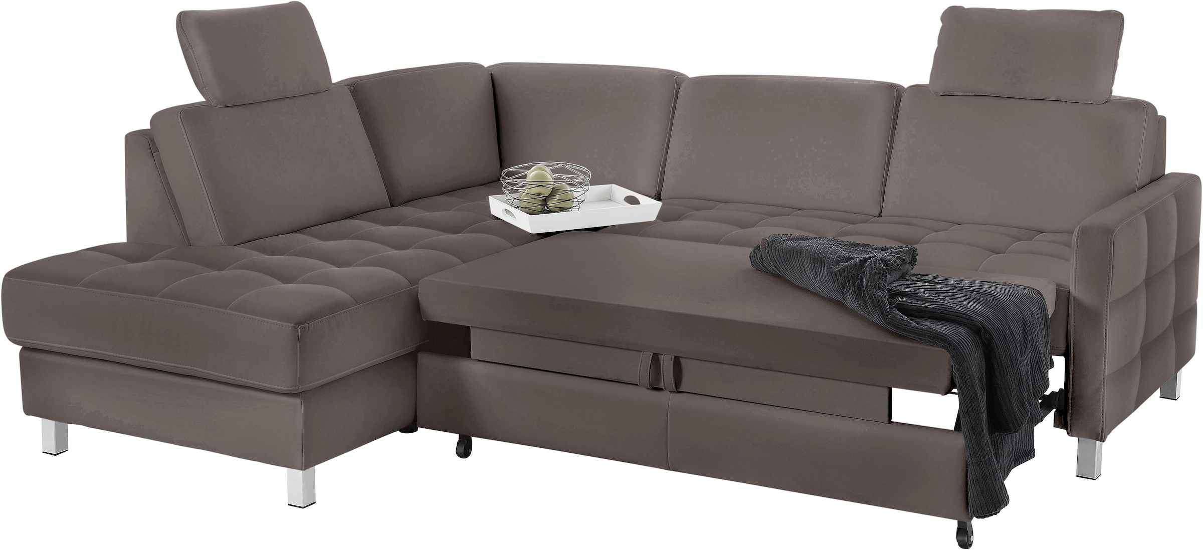 sit&more Ecksofa »Pablo L-Form«, wahlweise mit Bettfunktion
