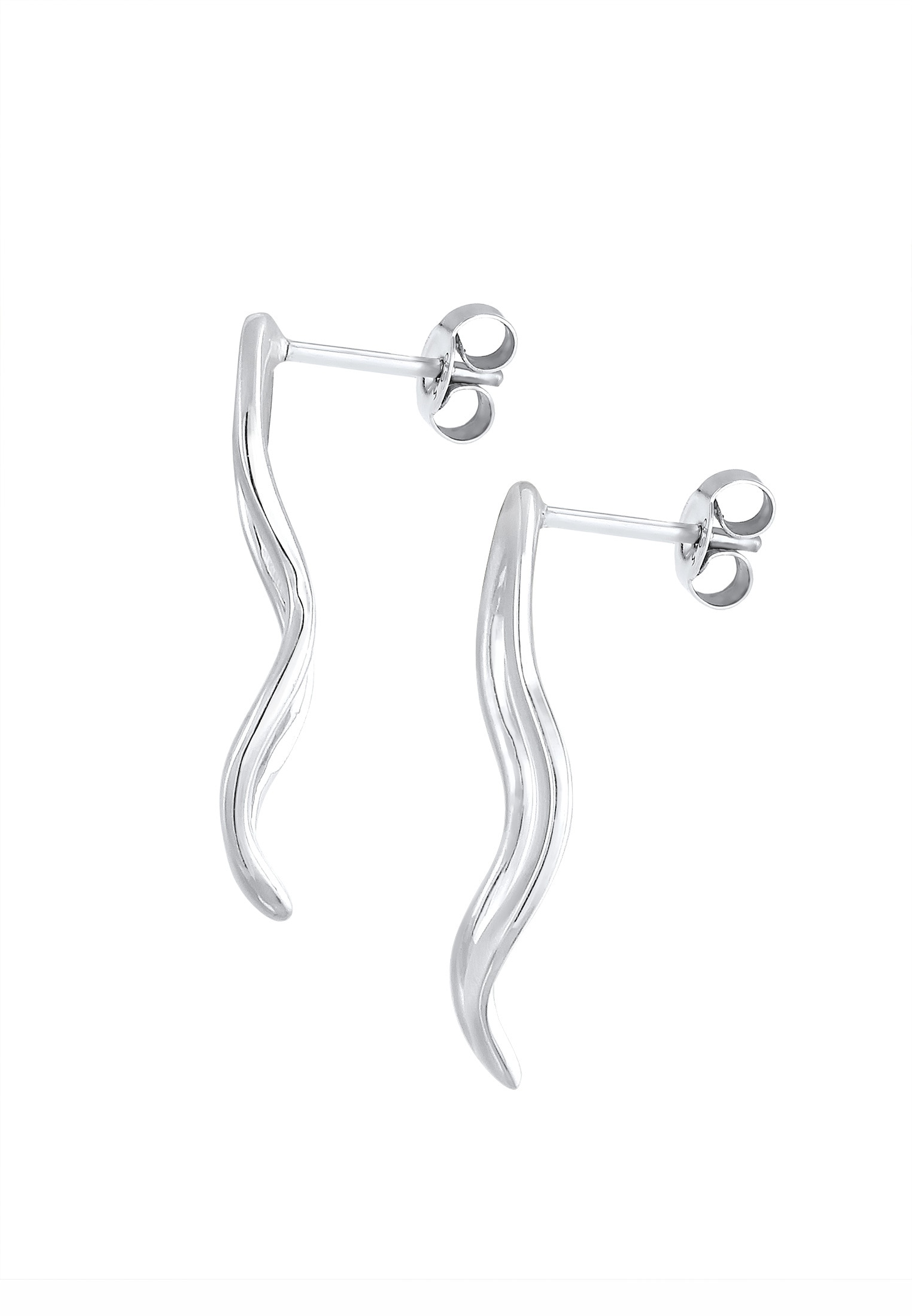 Elli Paar Ohrstecker »Ohrringe Hänger Organic Look Matt Basic Blogger 925 Silber«