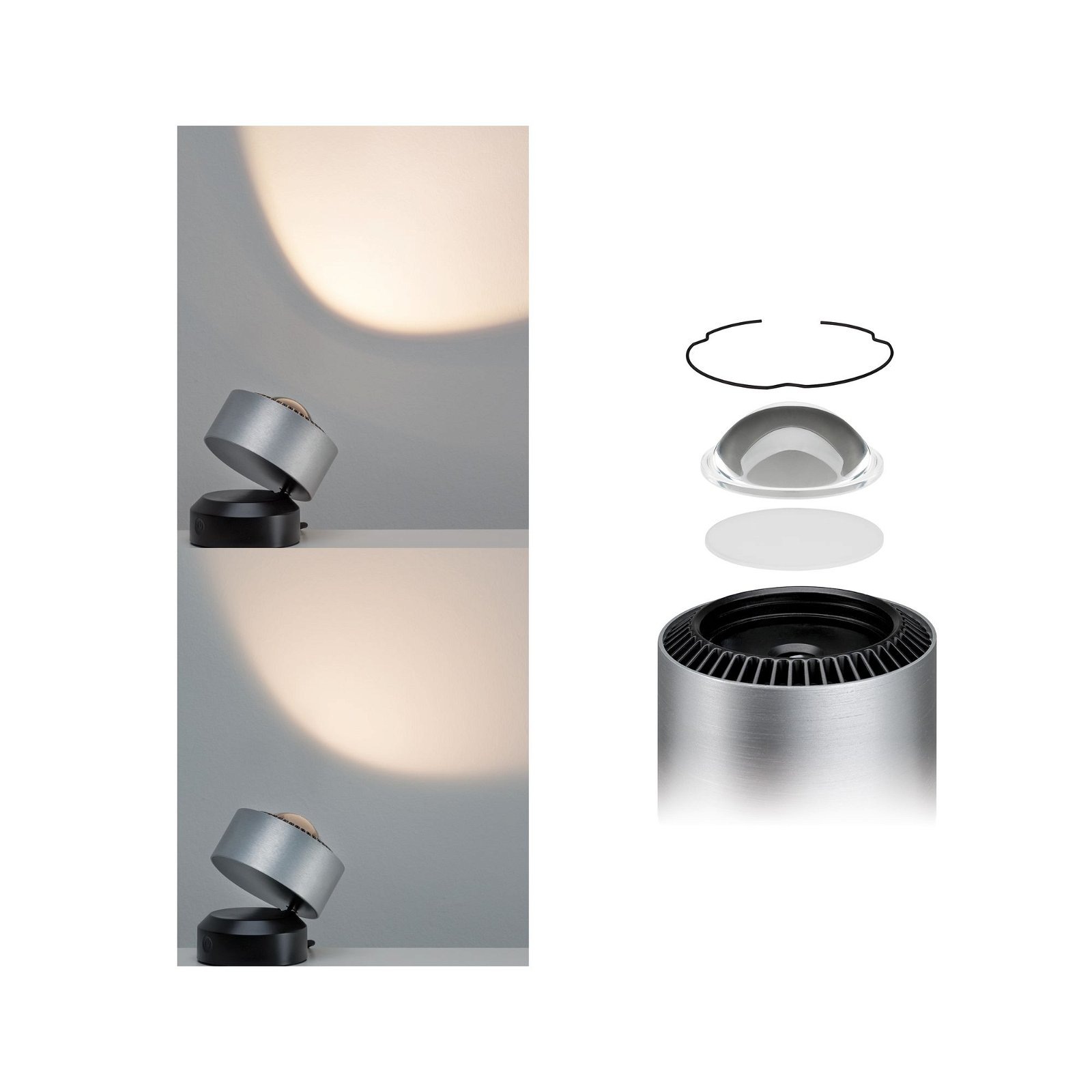 Paulmann LED Tischleuchte »Aldan 1x3,5W Schwarz/Alu gebürstet 230V Aluminium«, 1 flammig, dimmbar