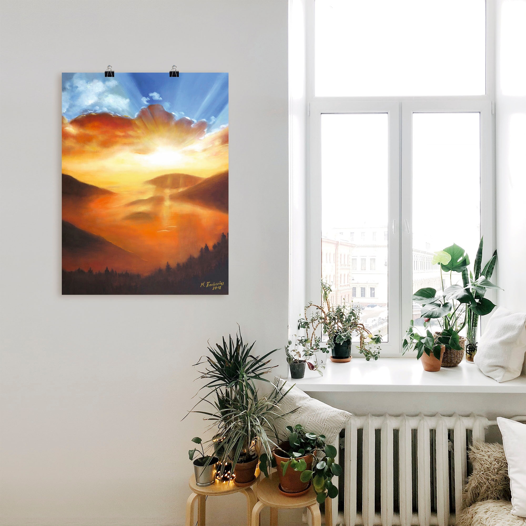 Artland Wandbild »Erwachen in der Natur«, Bilder vom Sonnenuntergang &  -aufgang, (1 St.), als Leinwandbild, Poster in verschied. Größen auf Raten  bestellen