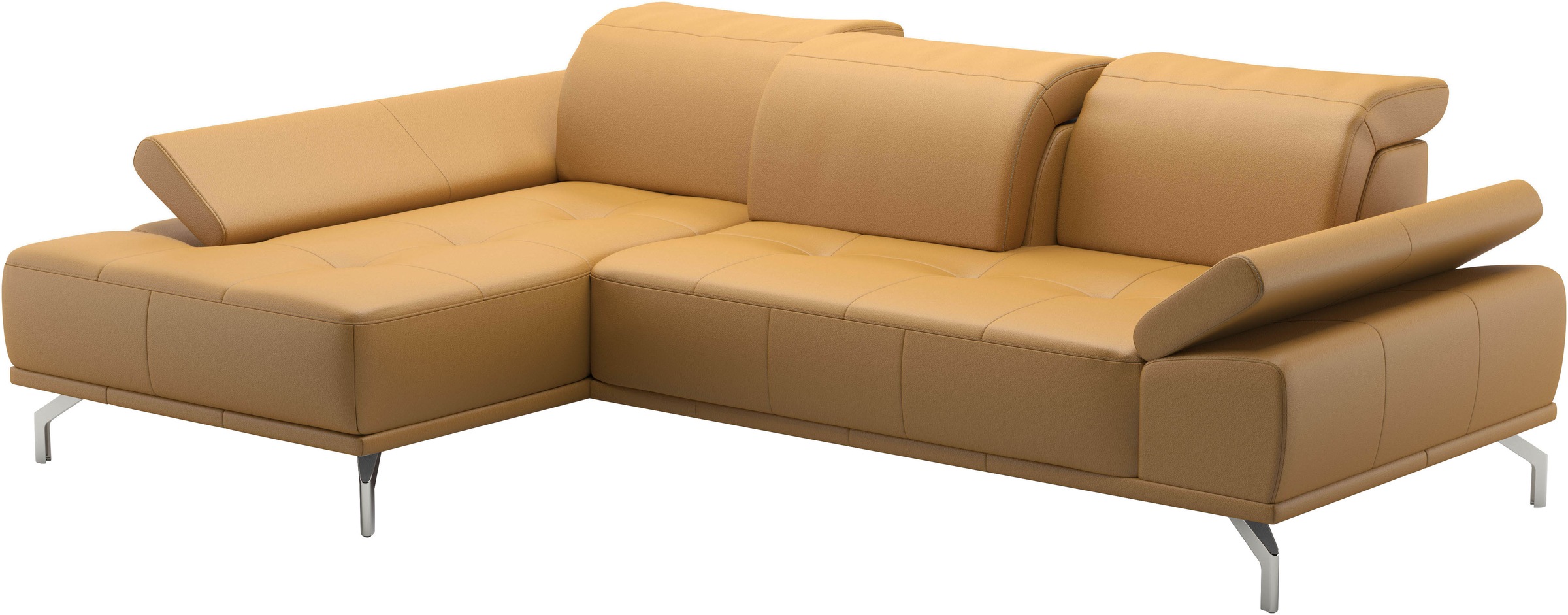 Places of Style Ecksofa »Caluna«, Inkl.Sitztiefenverstellung, wahlweise mit Kopf- und Armteilverstellung