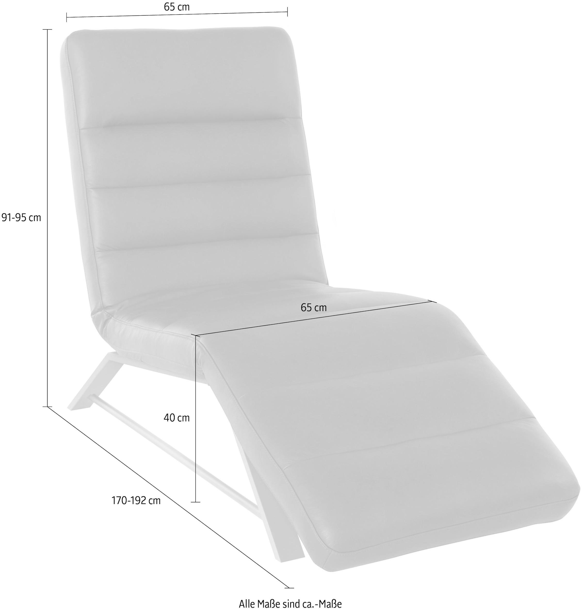 W.SCHILLIG Relaxliege »daily dreams«, Funktionsliege wahlweise mit Motor, Gestell matt, Breite 65 cm