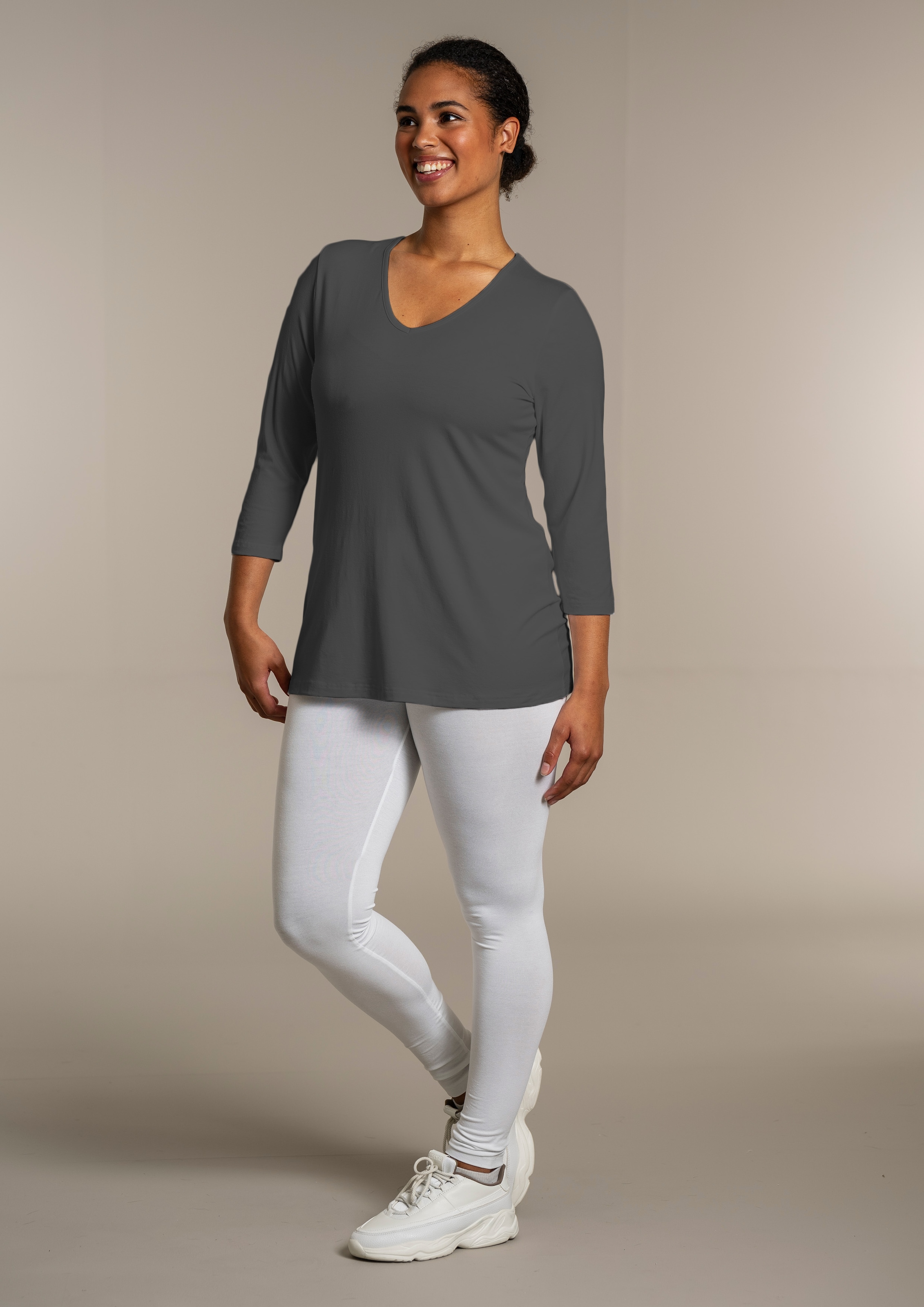 SANDGAARD 3/4-Arm-Shirt mit 3/4-Ärmeln